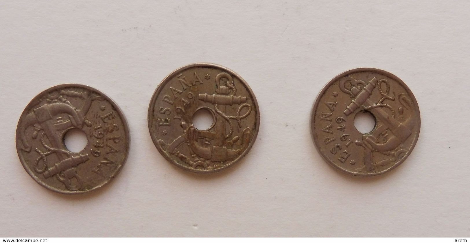 Lot 16 pièces Espagne : 8 x 10 centimes  / 5 x5 centimes / 3 x 50 centimes