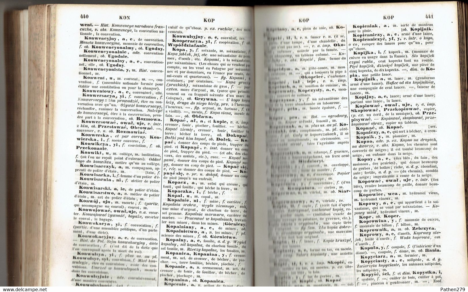 Dictionnaire Franco-polonais De 1854 Edouard Winiarz Editeur - Dictionnaires