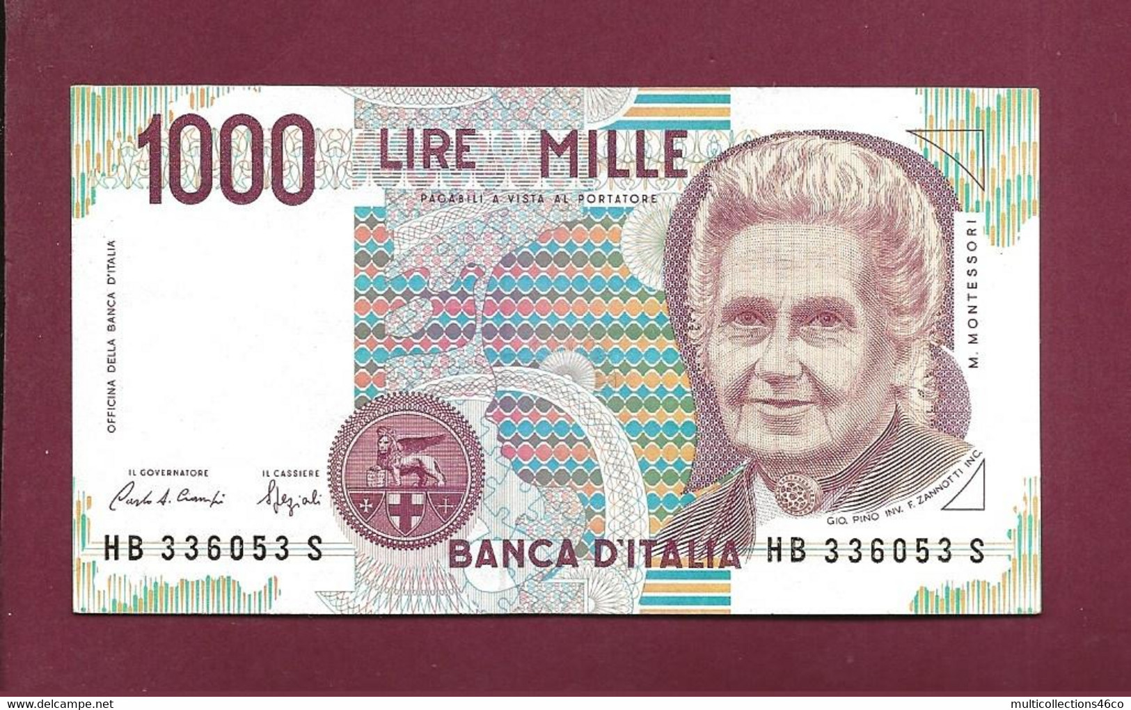 101221 - Billet ITALIE 3 Ottobre 1990 1000 Lire Banca D'Italia M MONTESSORI - 1000 Liras