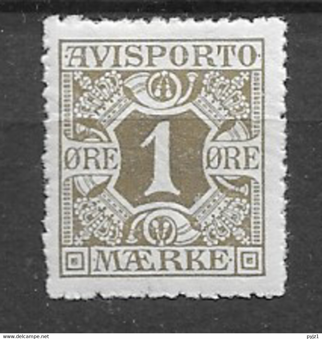 1914 MH Danmark,  Avisporto (newspapers), Mi 1-Y Watermark Crosses - Postage Due