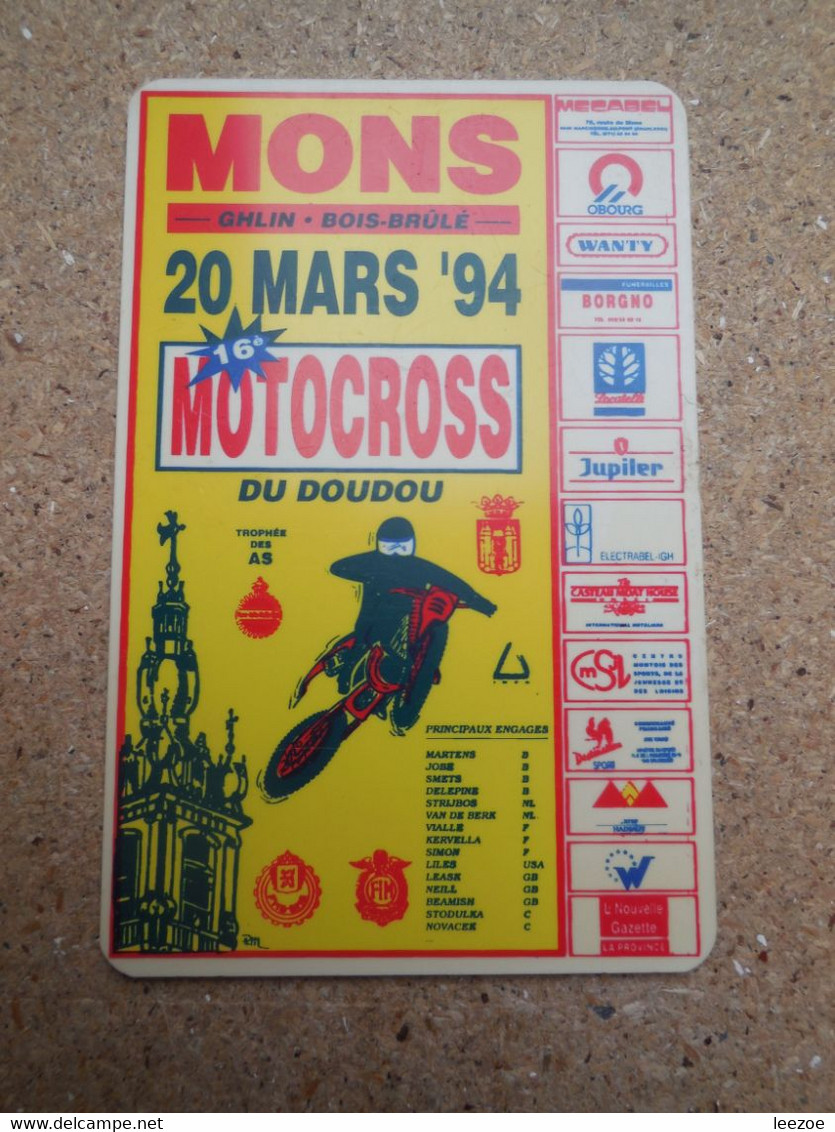 PETITE PLAQUE PUBLICITAIRE OU AUTRES MOTOCROSS DU DOUDOU MONS...............COLONNE1 - Rallye (Rally) Plates