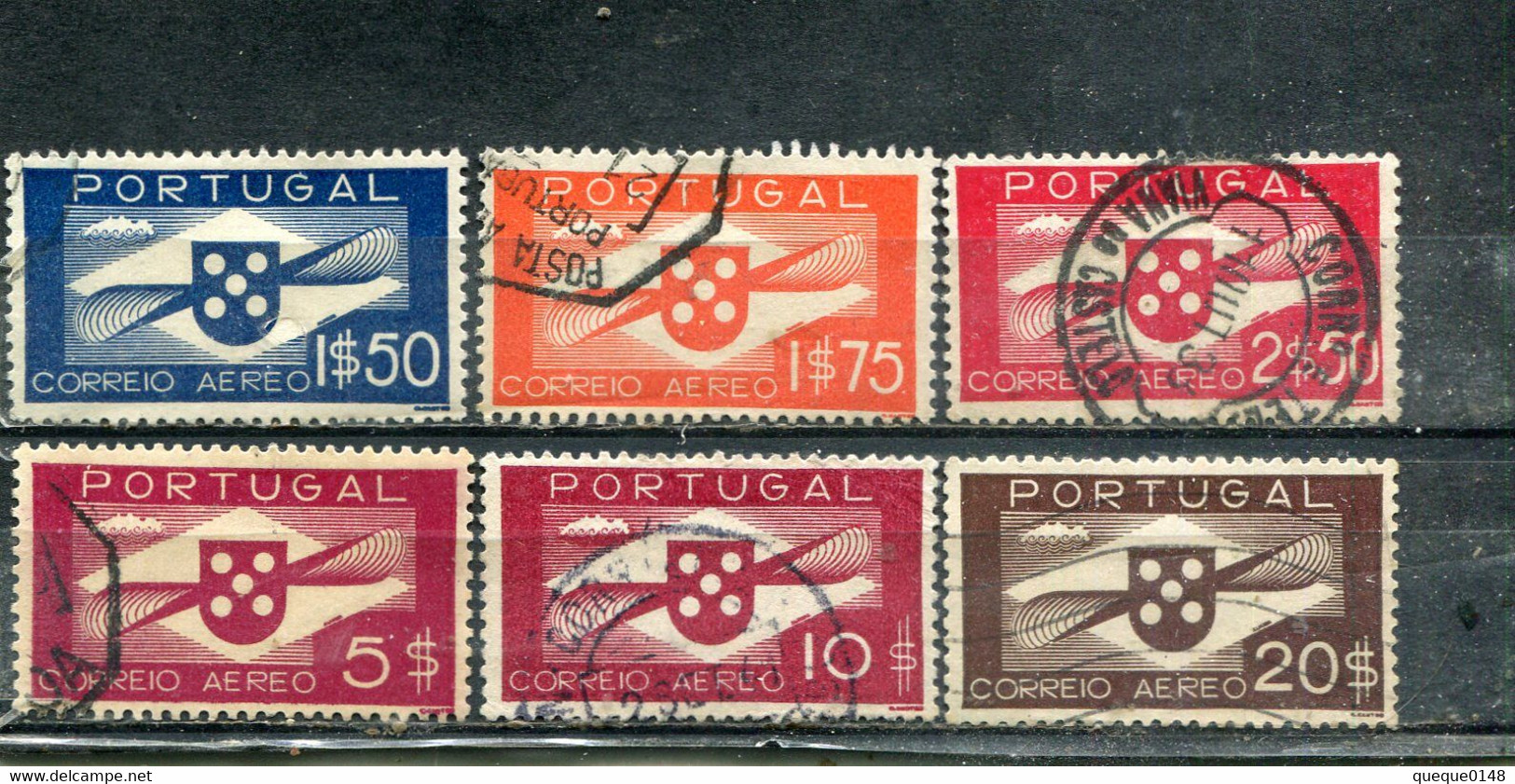 Portugal 1937-41 Yt 1-3 6-7 9 Série Courante - Usati