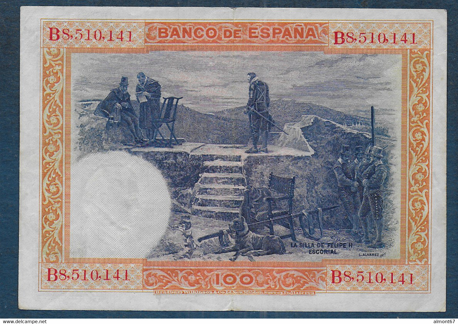 ESPAGNE  - 100 Pesetas  De 1925  - Série B - 100 Pesetas