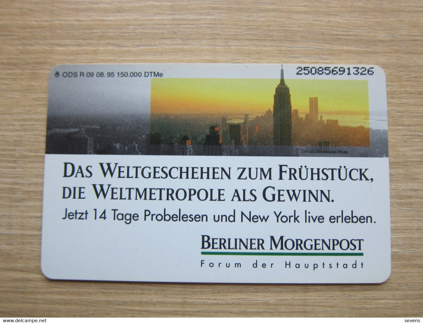 R09 08.95 Berliner Morgenpost,mint - R-Series : Regions