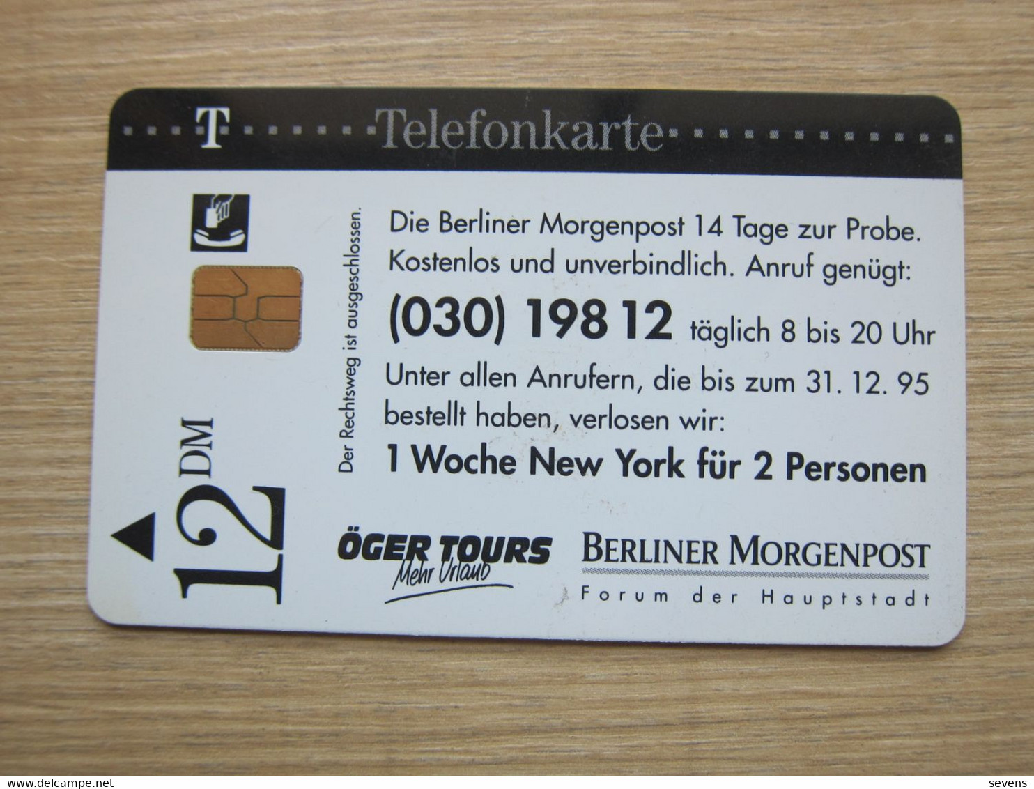 R09 08.95 Berliner Morgenpost,mint - R-Series: Regionale Schalterserie