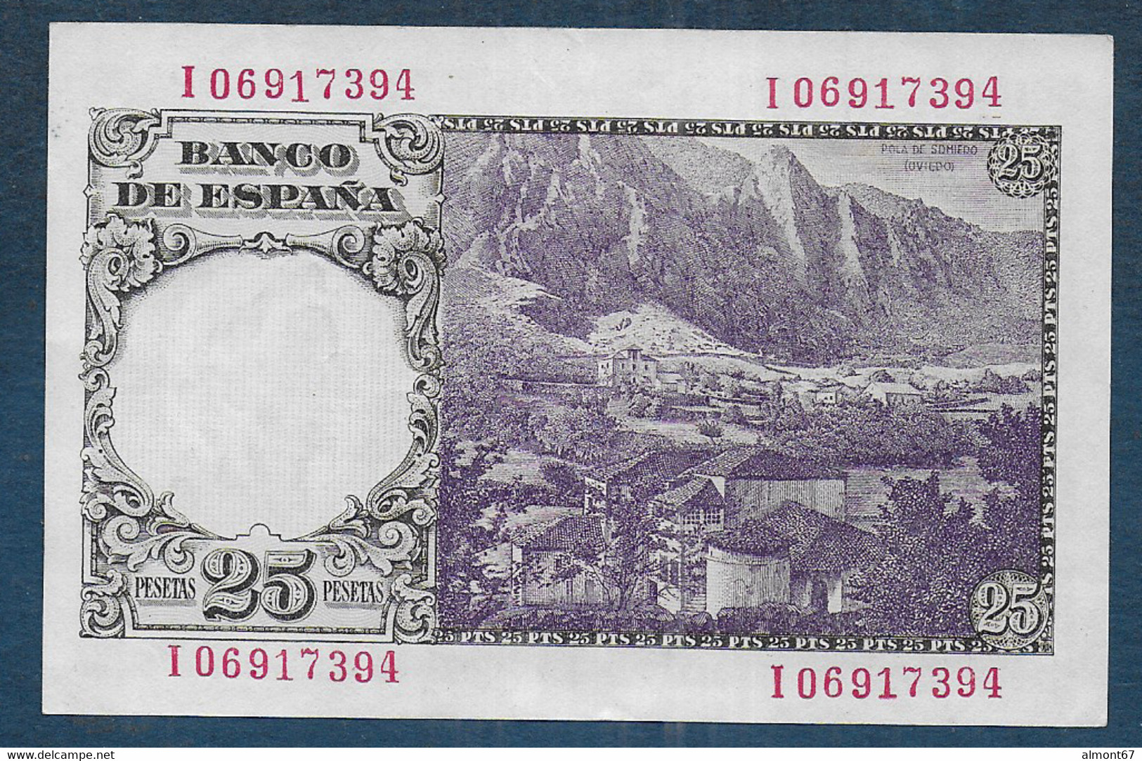 ESPAGNE  - 25 Pesetas  De 1946  - Série I - 25 Pesetas