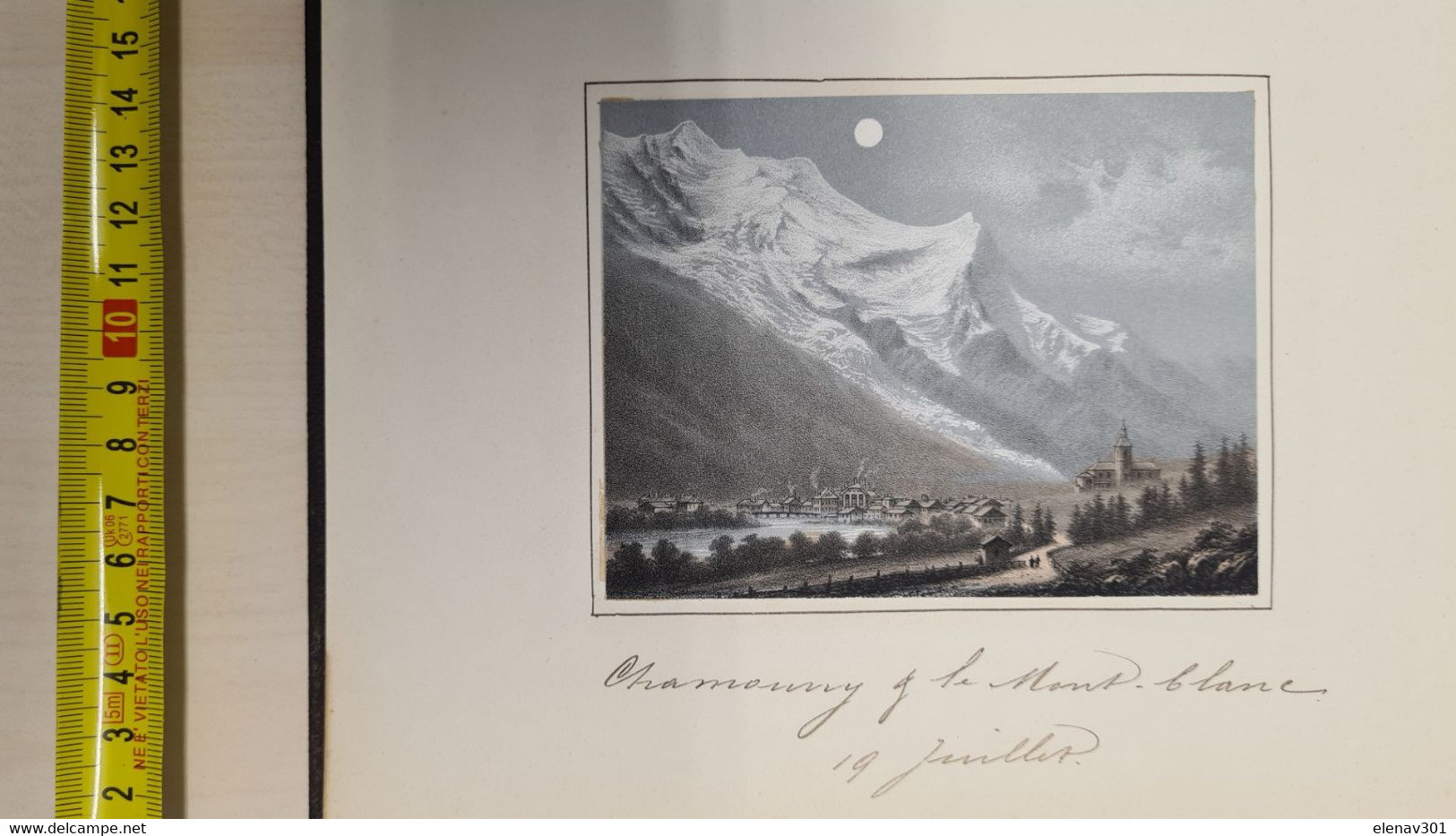 Album Svizzera Suisse Schweiz Alpi 1862 (autografo) Aosta Chamonix Righi Monte Bianco Interlaken Grindelwald Montavert - Prenten & Gravure
