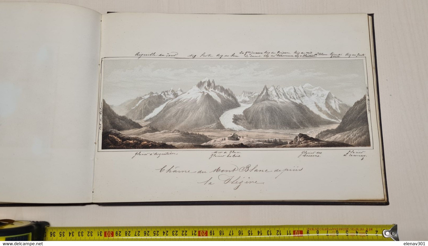 Album Svizzera Suisse Schweiz Alpi 1862 (autografo) Aosta Chamonix Righi Monte Bianco Interlaken Grindelwald Montavert