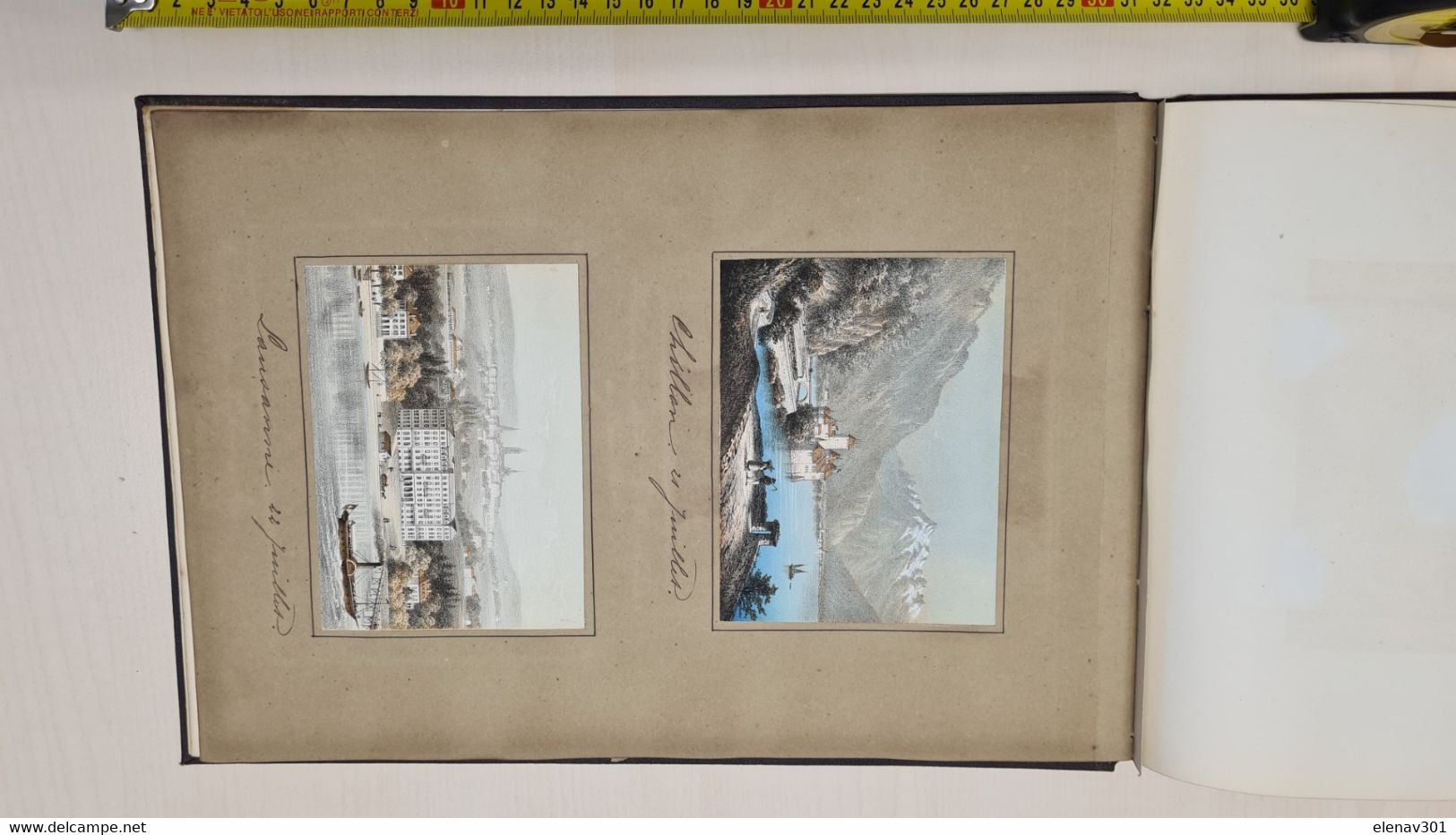 Album Svizzera Suisse Schweiz Alpi 1862 (autografo) Aosta Chamonix Righi Monte Bianco Interlaken Grindelwald Montavert