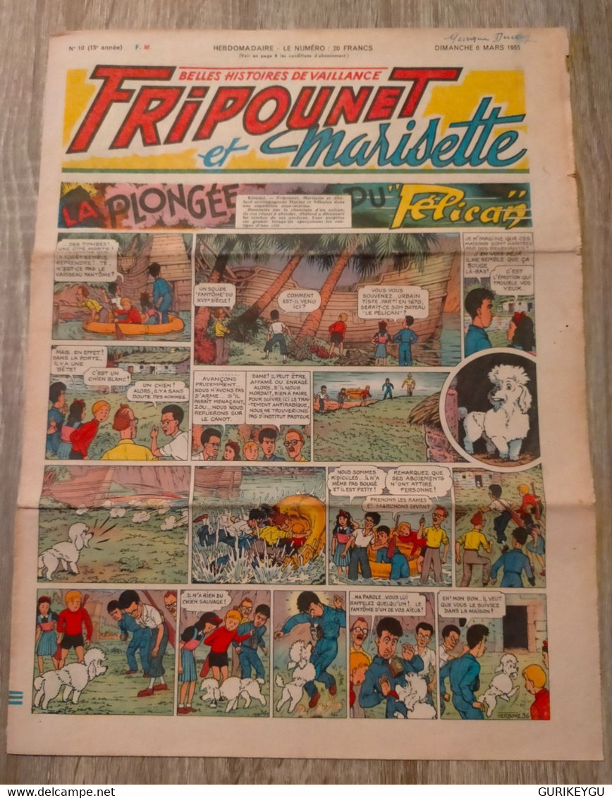 Fripounet Et Marisette N° 10 Sylvain Sylvette 06/03/1955   ROMOREAU - Sylvain Et Sylvette