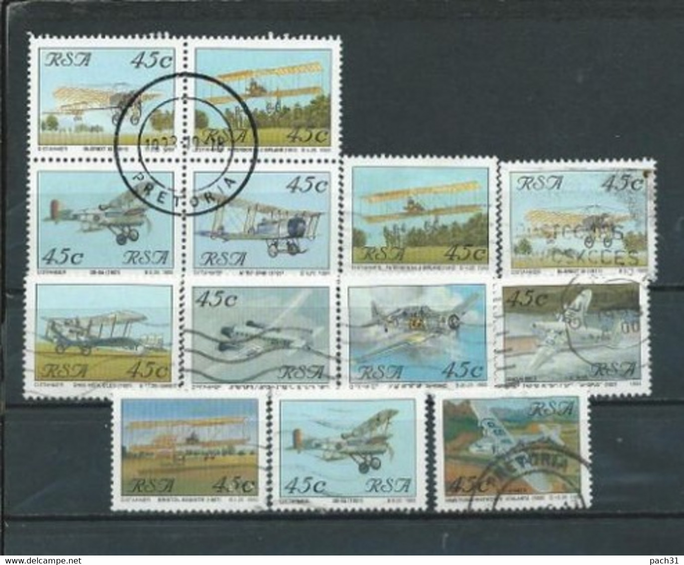 Afrique Du Sud   Lot Timbres Oblitérés Thème  Avions - Collezioni & Lotti