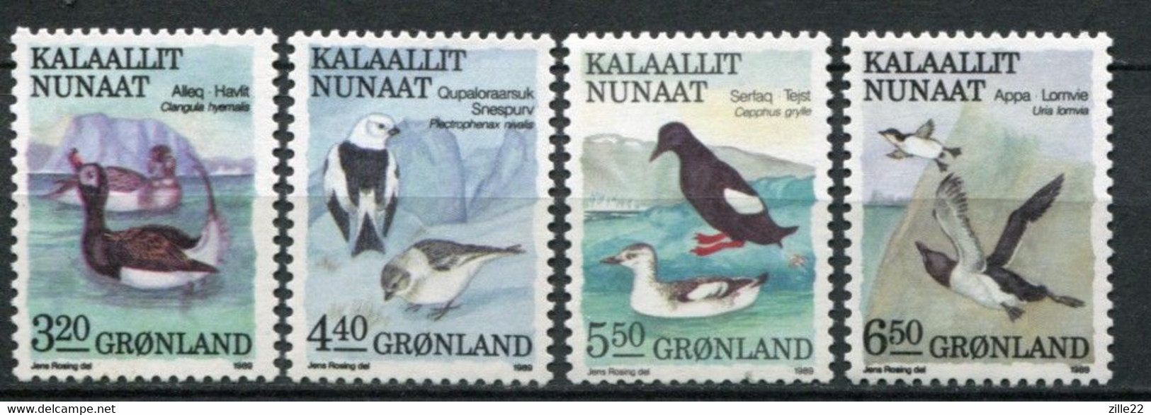 Grönland Greenland Mi# 191-4 Postfrisch/MNH - Fauna Birds - Nuovi