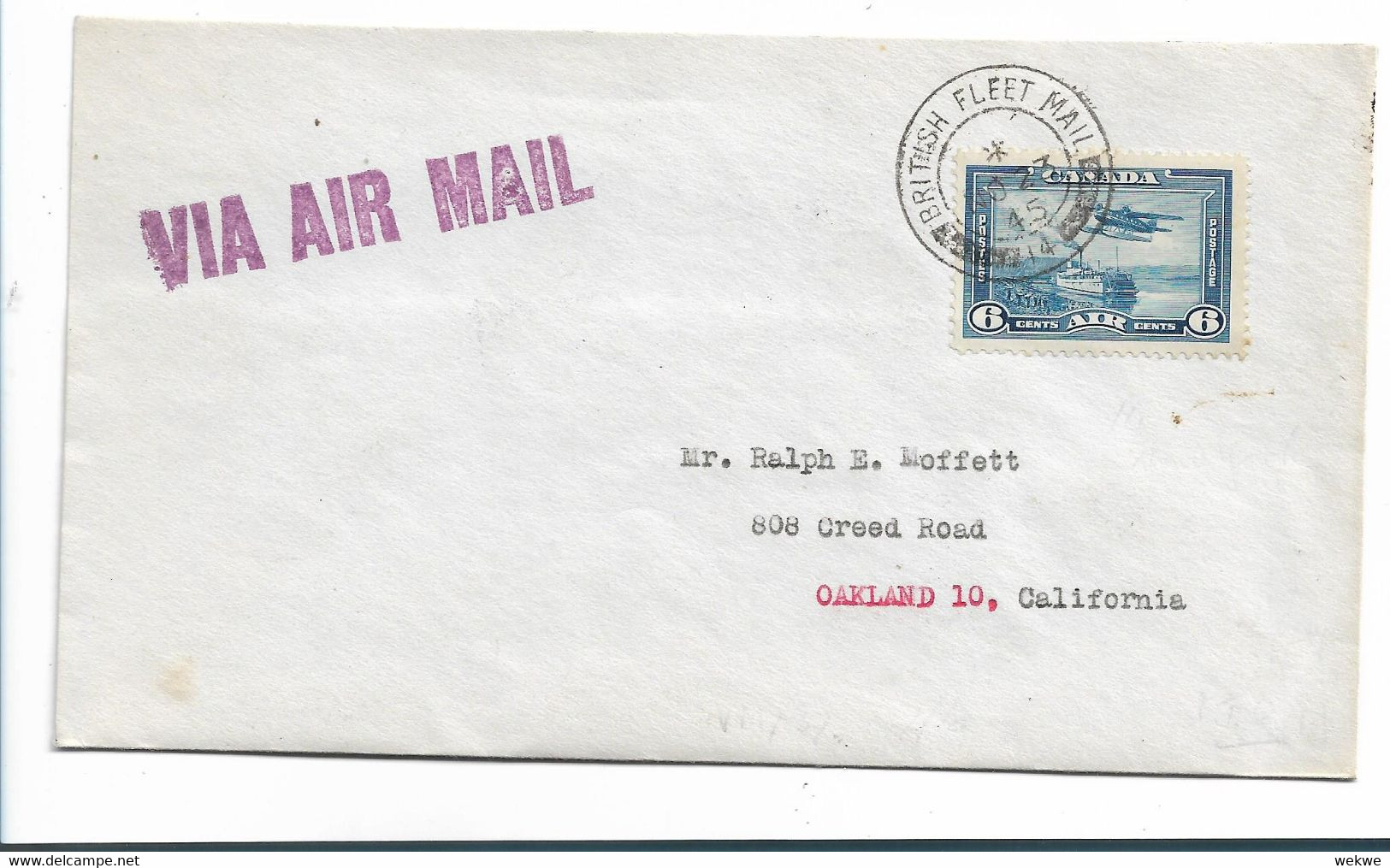 Can102 / KANADA - British Fleet Mail N.Y. Mail Division - Briefe U. Dokumente
