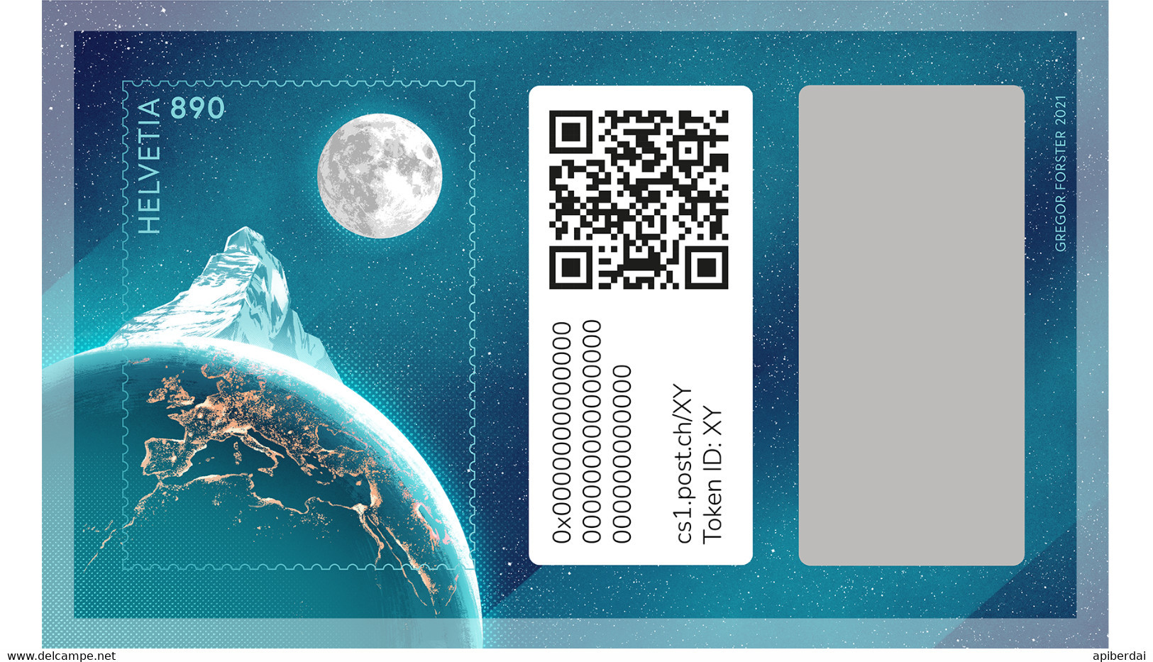 Suisse Switzerland - 2021 Crypto Stamp Token Id : 4 - NFT Santis - Ungebraucht