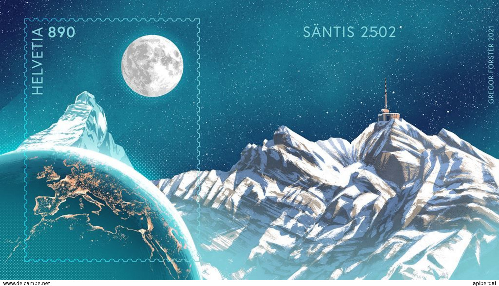 Suisse Switzerland - 2021 Crypto Stamp Token Id : 4 - NFT Santis - Neufs