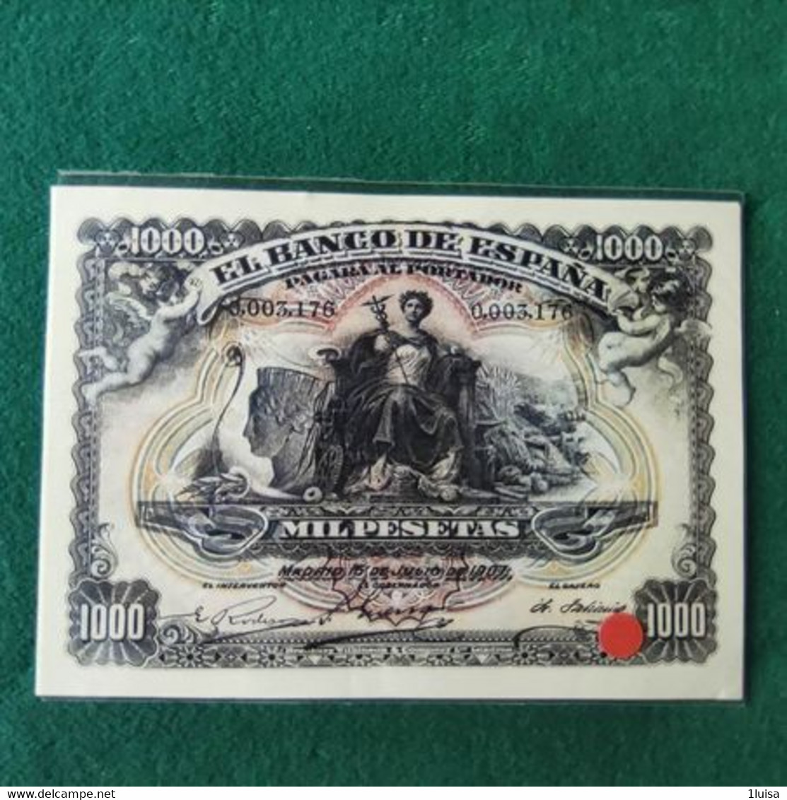 SPAGNA 1000 Pesetas 1907 COPY - 100 Peseten