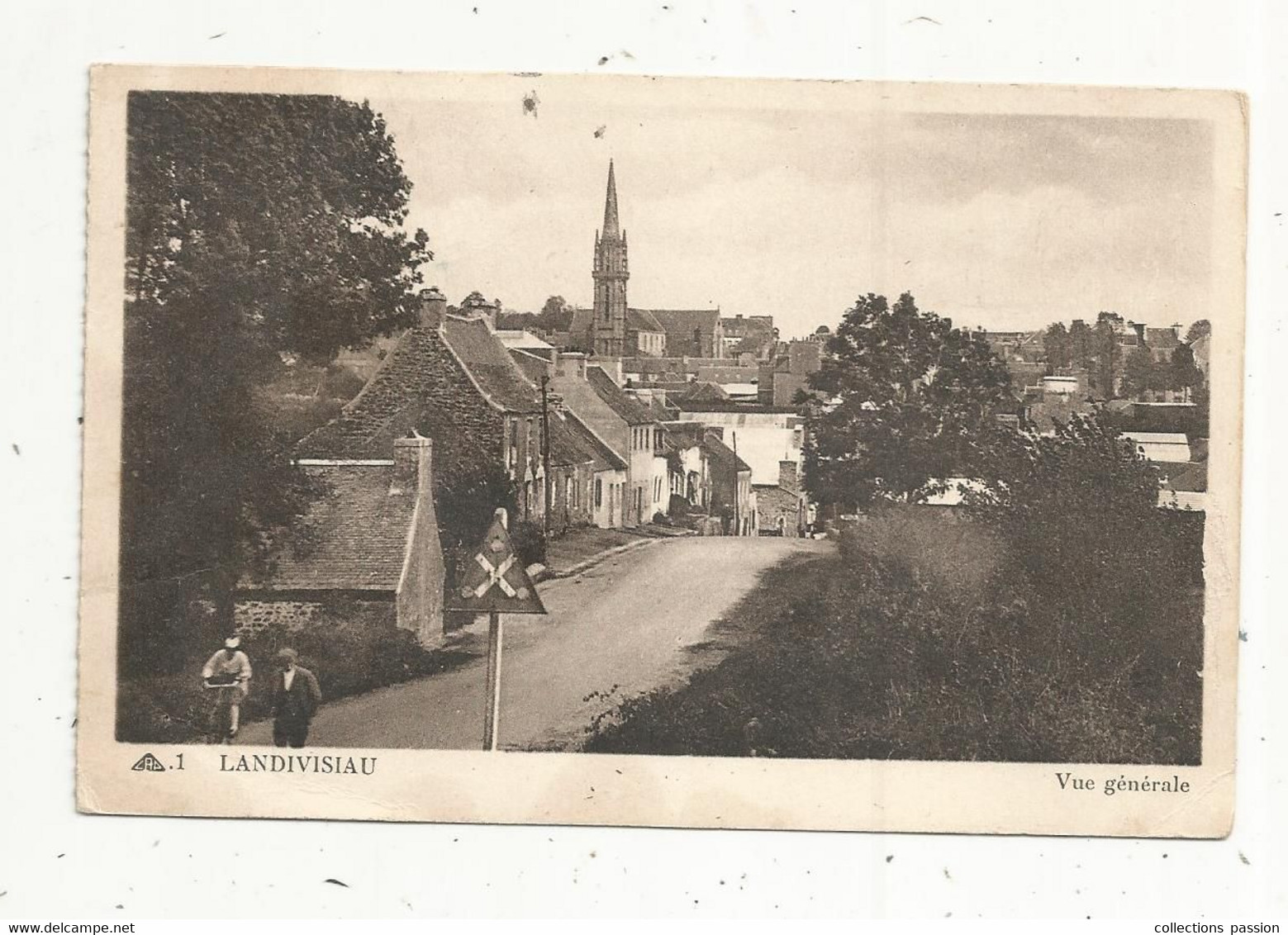 Cp , 29,LANDIVISIAU , Vue Générale , Voyagée 1946 - Landivisiau