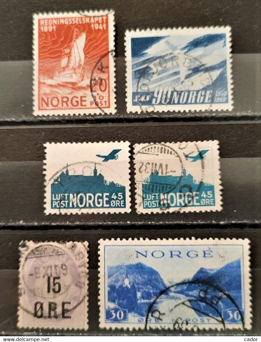 NORVEGE - Petit Lot Oblitéré Dont N° 58 O Et PA1 (voir Scan) - Collezioni