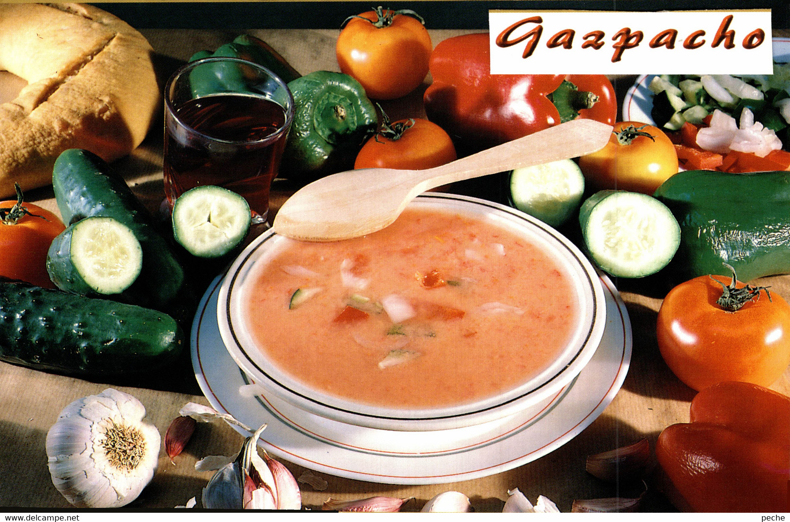 N°89633 GF -cpsm Recette : Le Gazpacho - Recettes (cuisine)