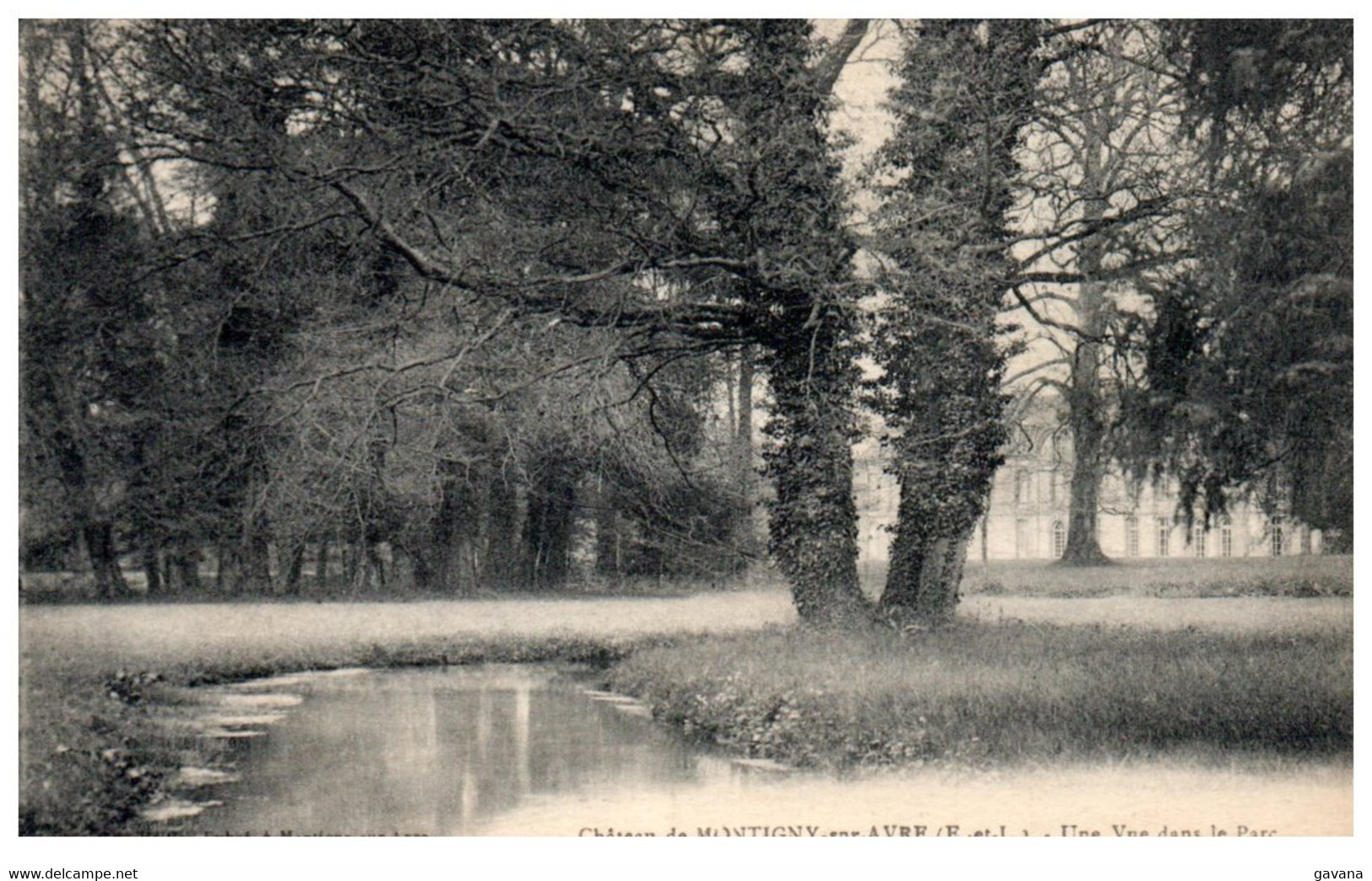 28 Chateau De MONTIGNY-sur-AVRE - Une Vue Dans Le Parc - Montigny-sur-Avre