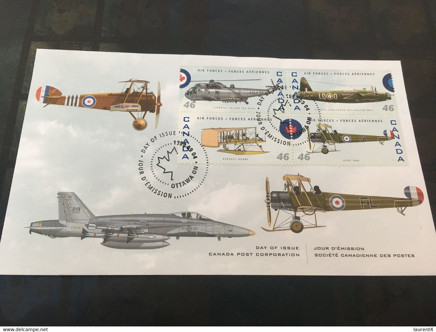 (5 D 18) 1999 - CANADA FDC - Military Aviation Aircraft - Airplanes / Avion Militaire - 1991-2000