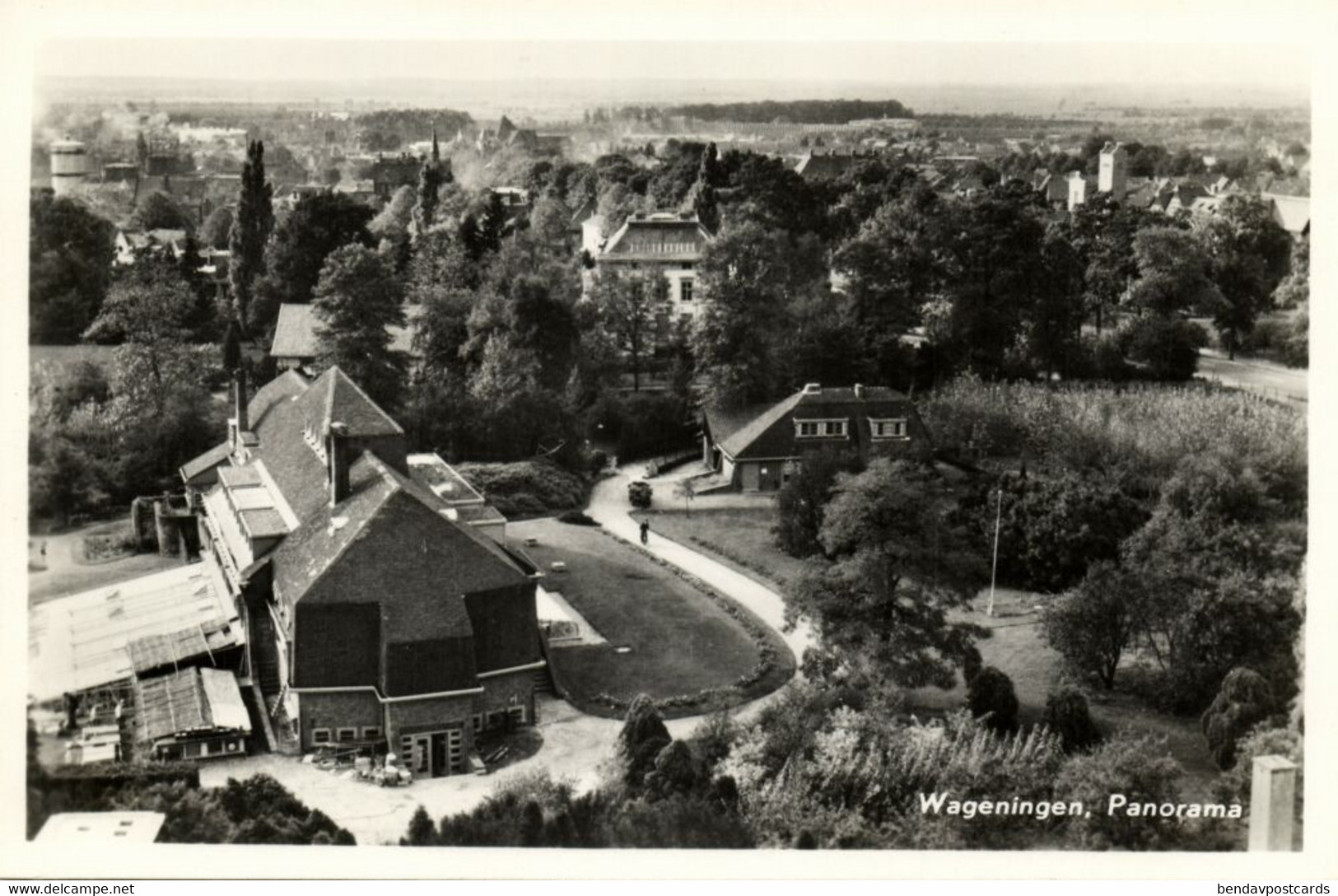 Nederland, WAGENINGEN, Panorama (1950s) Ansichtkaart - Wageningen