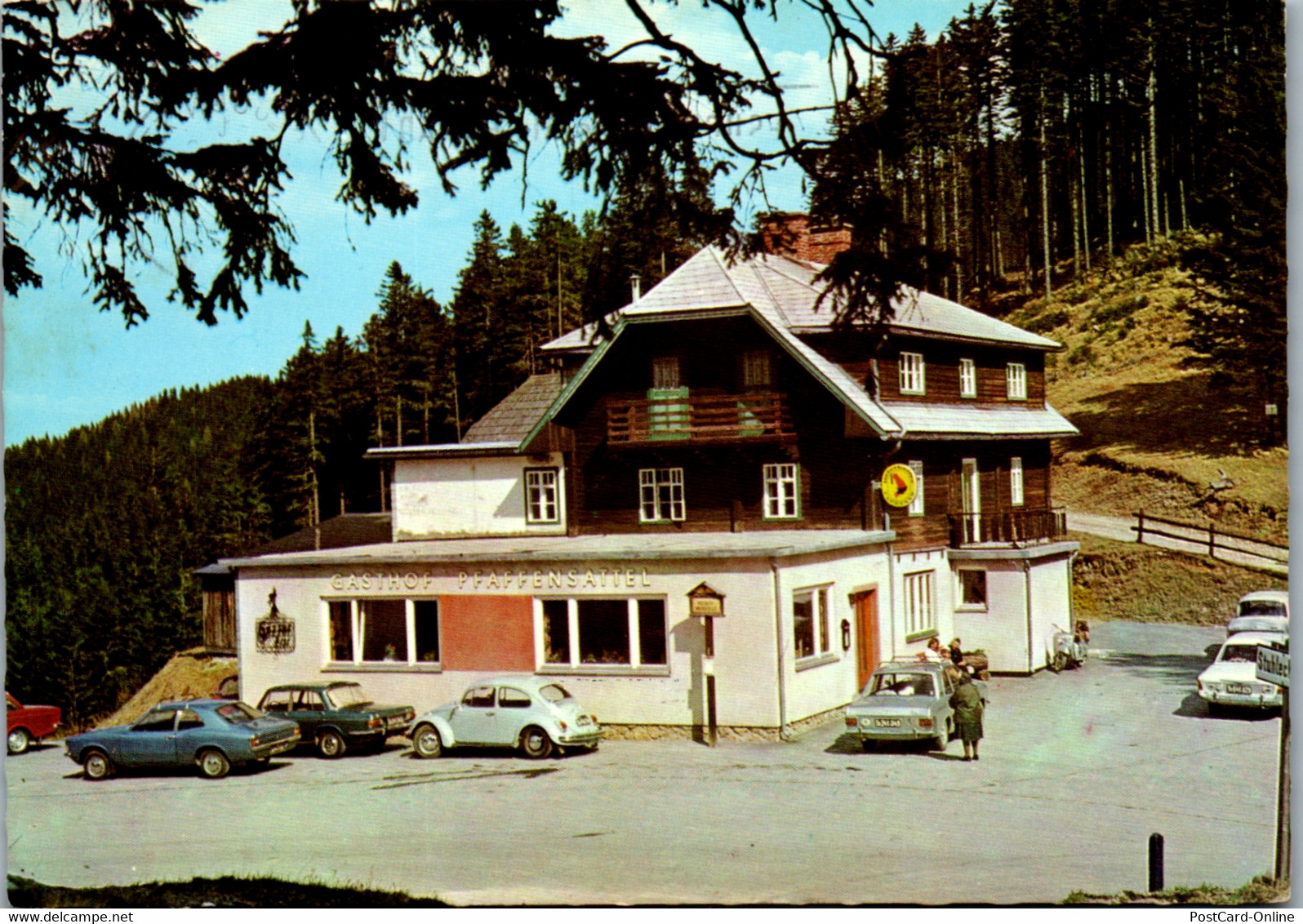 22783 - Steiermark - Steinhaus Am Semmering , Pfaffensattel , Fam. Gansterer , Auto , Käfer - Gelaufen 1976 - Steinhaus Am Semmering