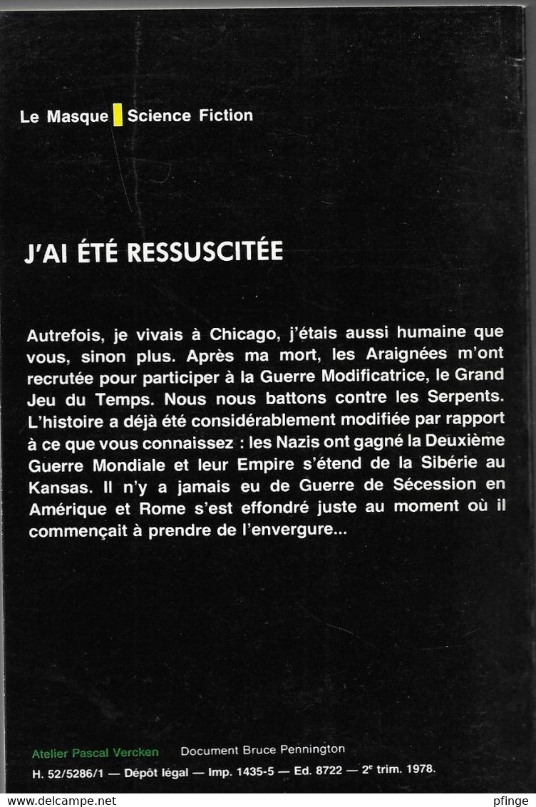 Le Grand Jeu Du Temps Par Fritz Leiber - Le Masque SF N°73 - Le Masque SF