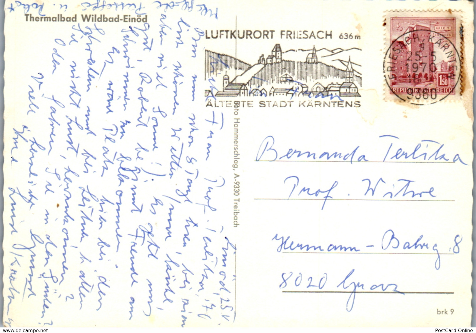 22969 - Steiermark - Wildbad Einöd , Thermalbad - Gelaufen 1970 - Neumarkt