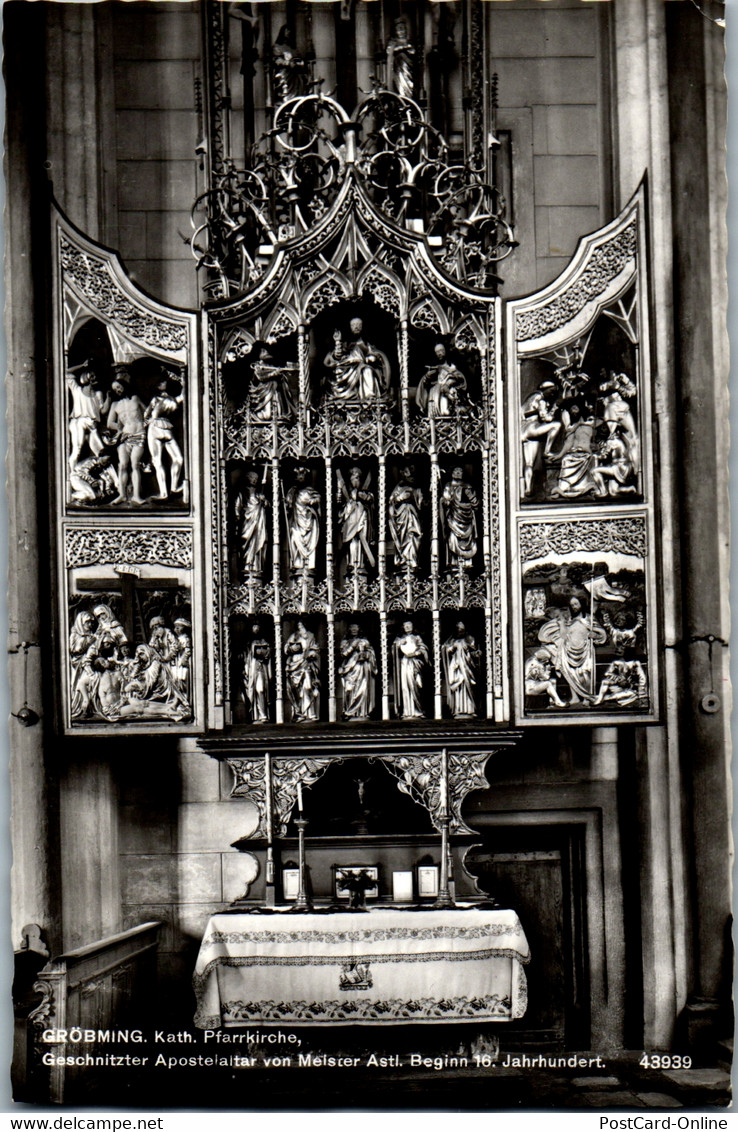 22978 - Steiermark - Gröbming , Pfarrkirche , Geschnitzter Apostelaltar - Gelaufen 1969 - Gröbming