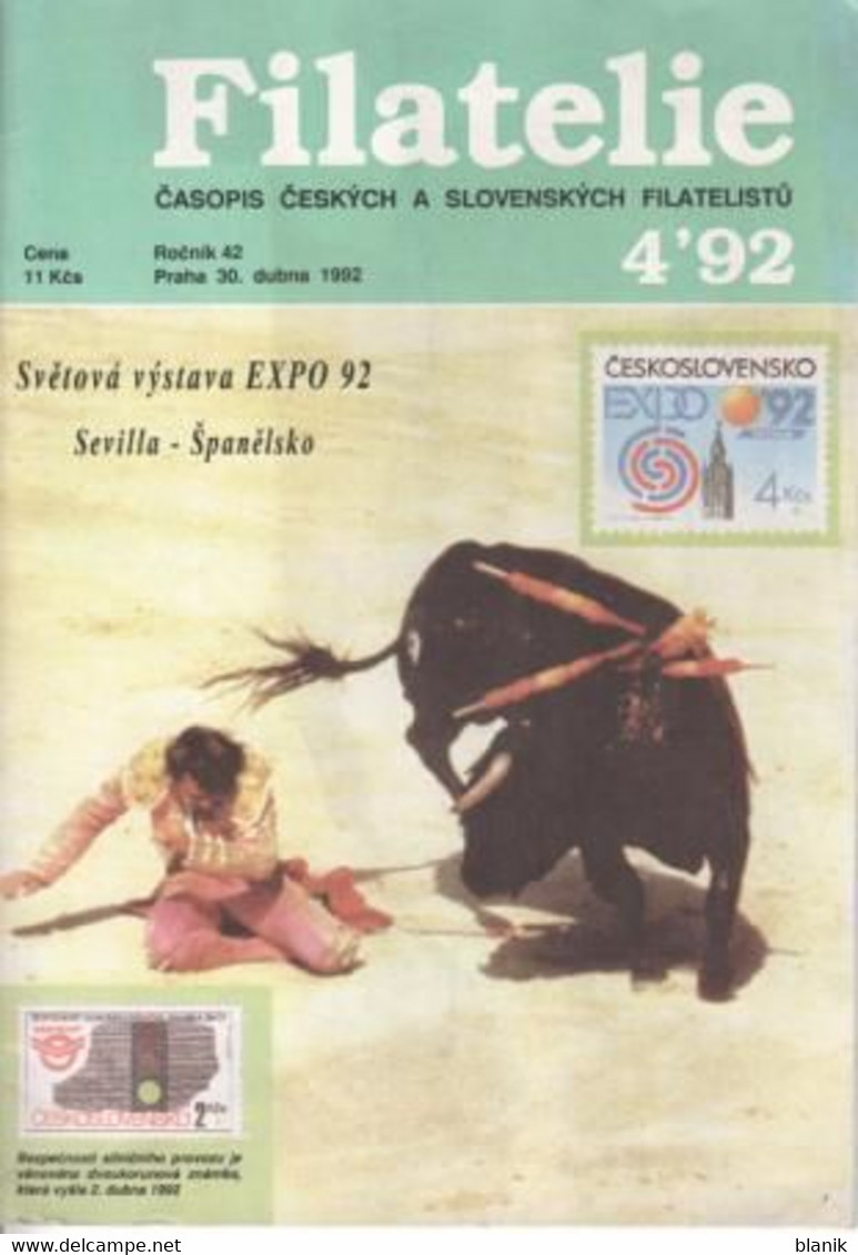 CZ - Zeitschrift - časoppis / FILATELIE 1992 - Komplette Jahrgang - FILATELIE 1992 / 01 - 12 - Kompletní Ročník - Autres & Non Classés