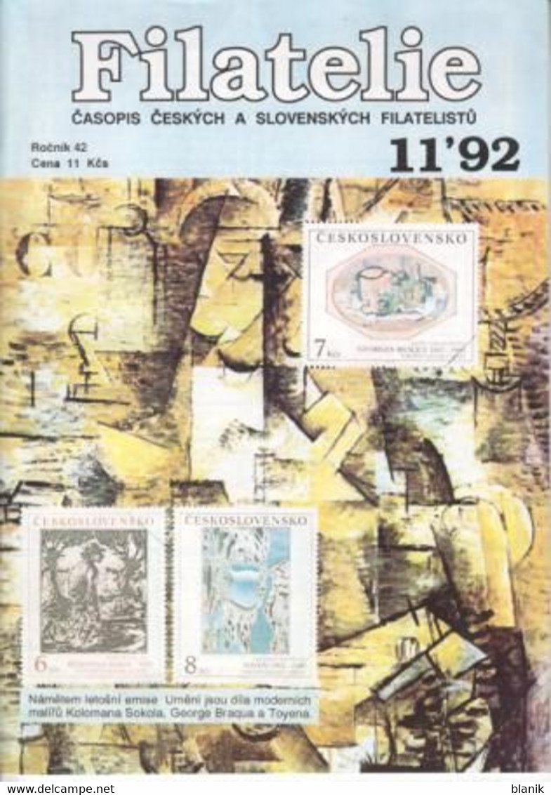 CZ - Zeitschrift - časoppis / FILATELIE 1992 - komplette Jahrgang - FILATELIE 1992 / 01 - 12 - kompletní ročník