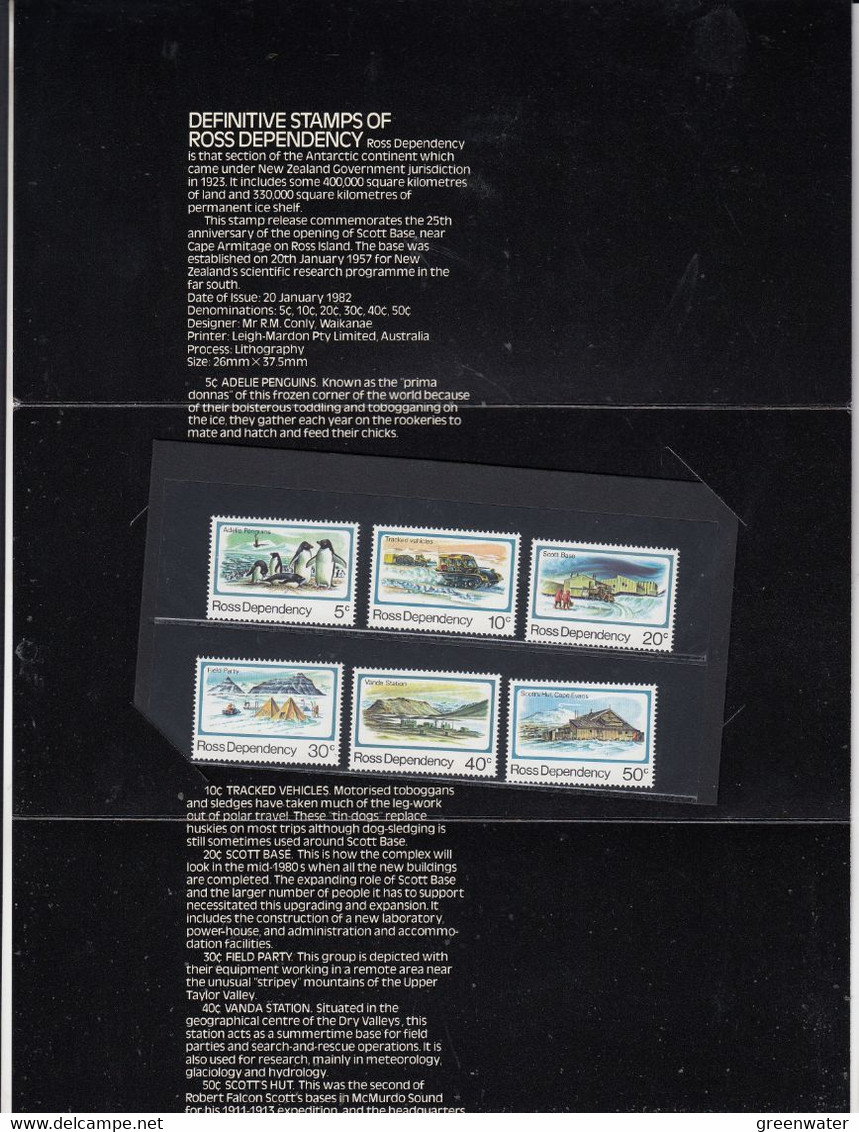 Ross Dependency 1982 Definitives 6v  ** Mnh (in Folder)  (ROF167) - Unused Stamps