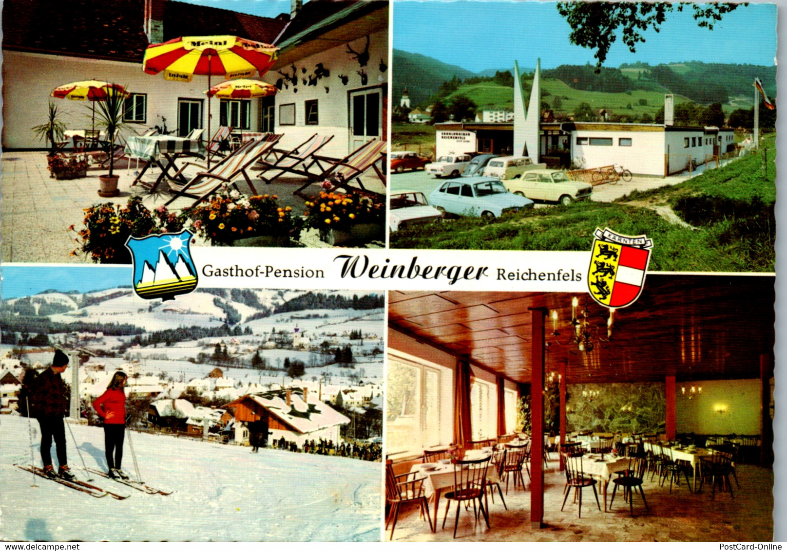 23172 - Kärnten - Reichenfels , Gasthof Pension Weinberger , Lavanttal - Gelaufen 1970 - Wolfsberg