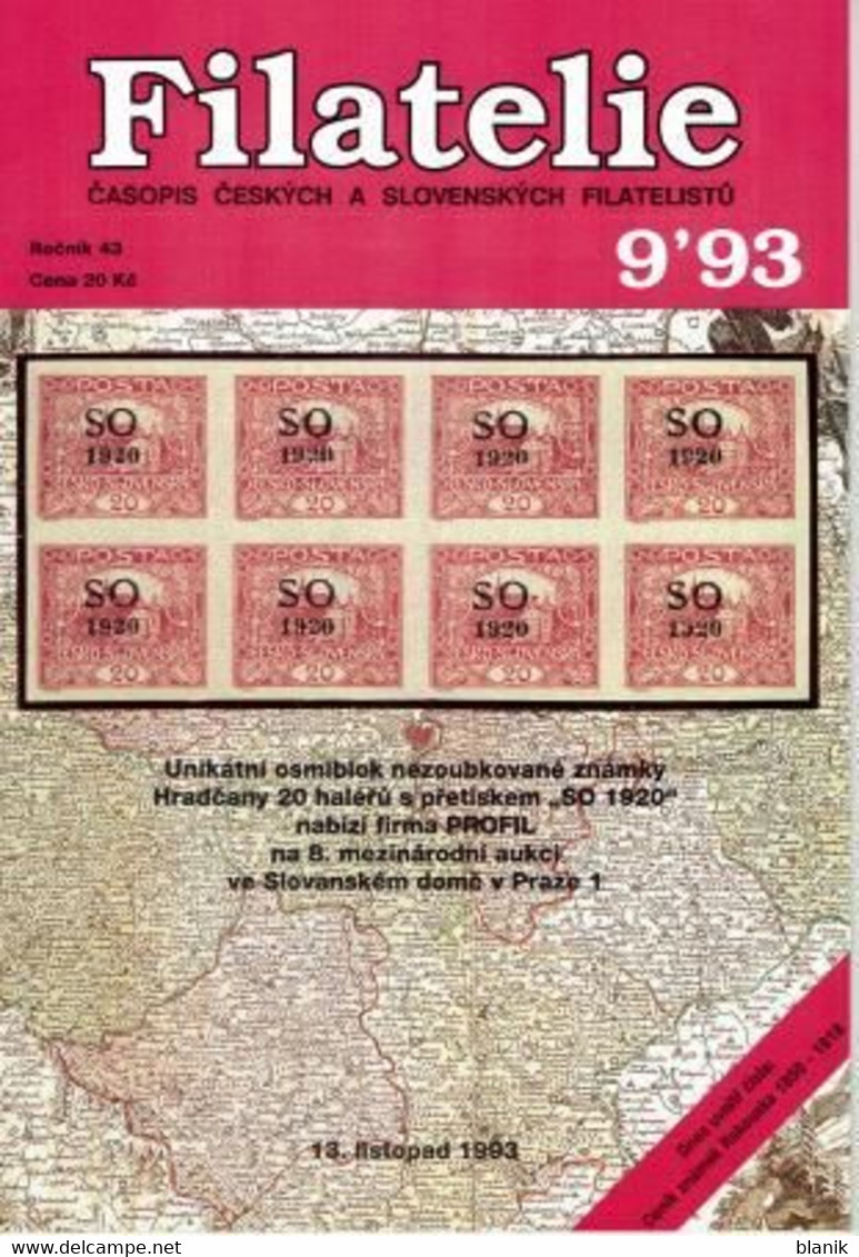 CZ - časoppis - FILATELIE 1993 - komplette Jahrgang - CZ FILATELIE 1993 / 01 - 11 + 12 - kompletní ročník