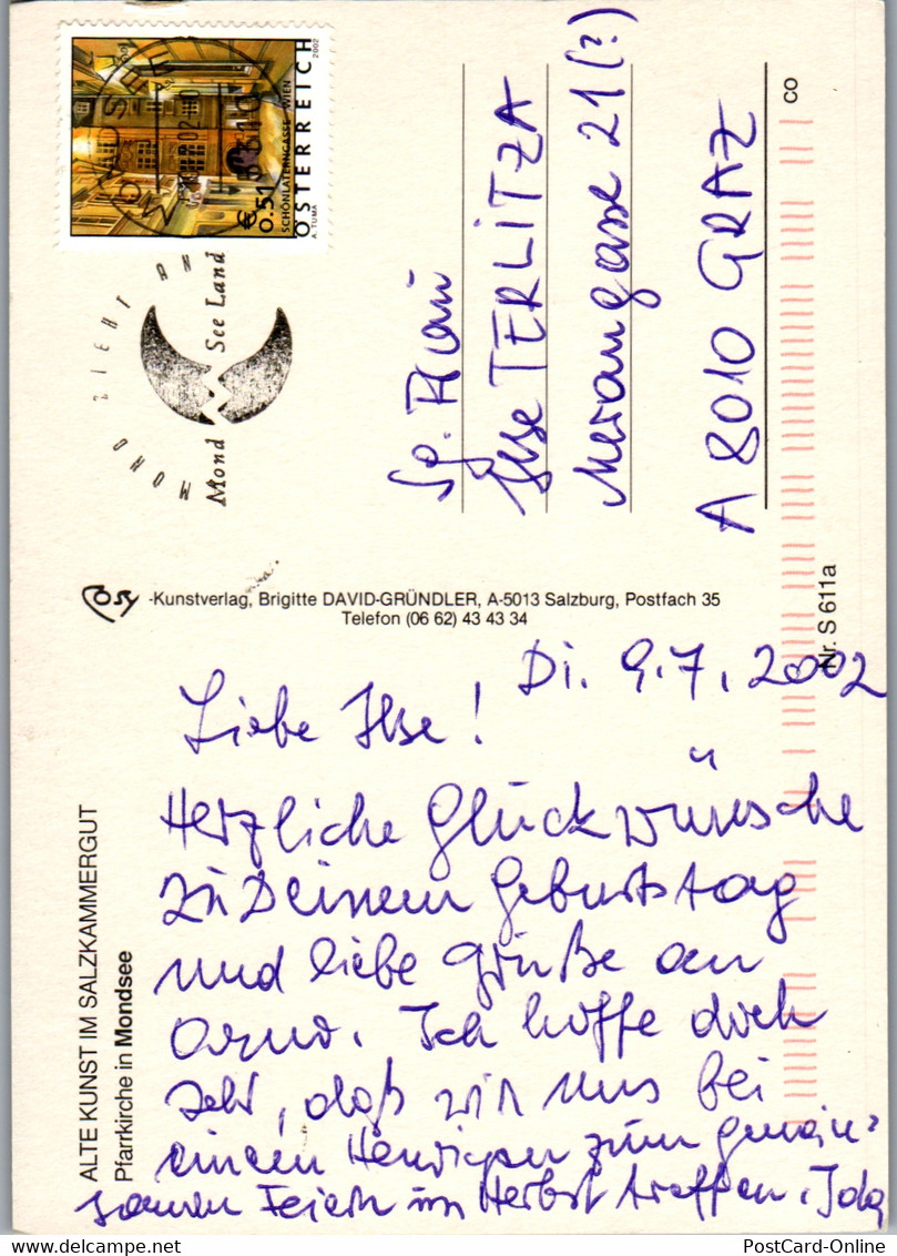 23245 - Salzburg - Mondsee , Pfarrkirche , Salzkammergut - Gelaufen 2002 - St. Gilgen