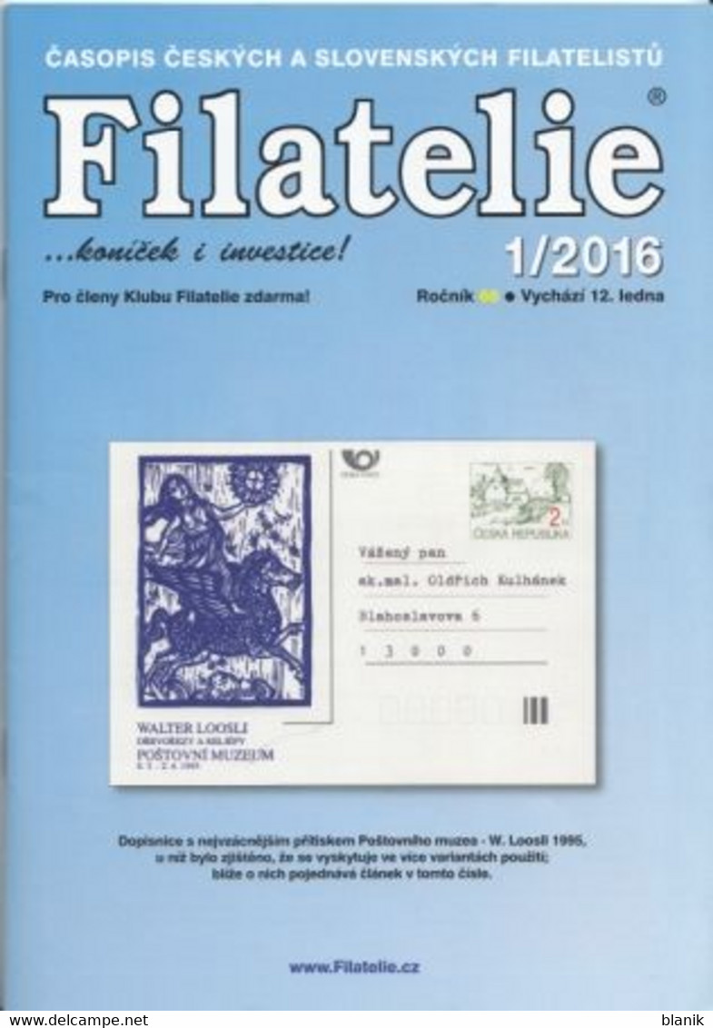 CZ - Zeitschrift - časoppis / FILATELIE 2016 - Komplette Jahrgang - FILATELIE 2016 / 01 - 12 - Kompletní Ročník - Sonstige & Ohne Zuordnung