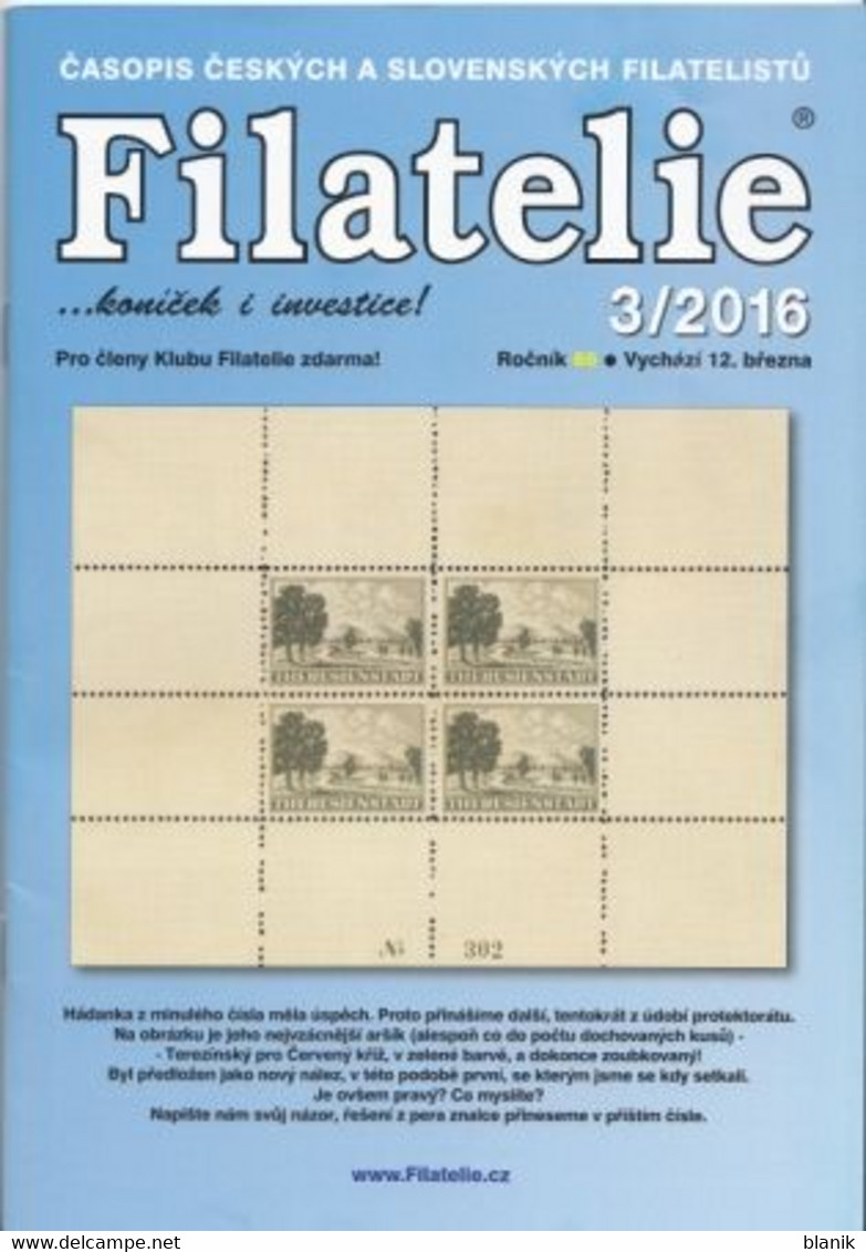 CZ - Zeitschrift - časoppis / FILATELIE 2016 - Komplette Jahrgang - FILATELIE 2016 / 01 - 12 - Kompletní Ročník - Autres & Non Classés