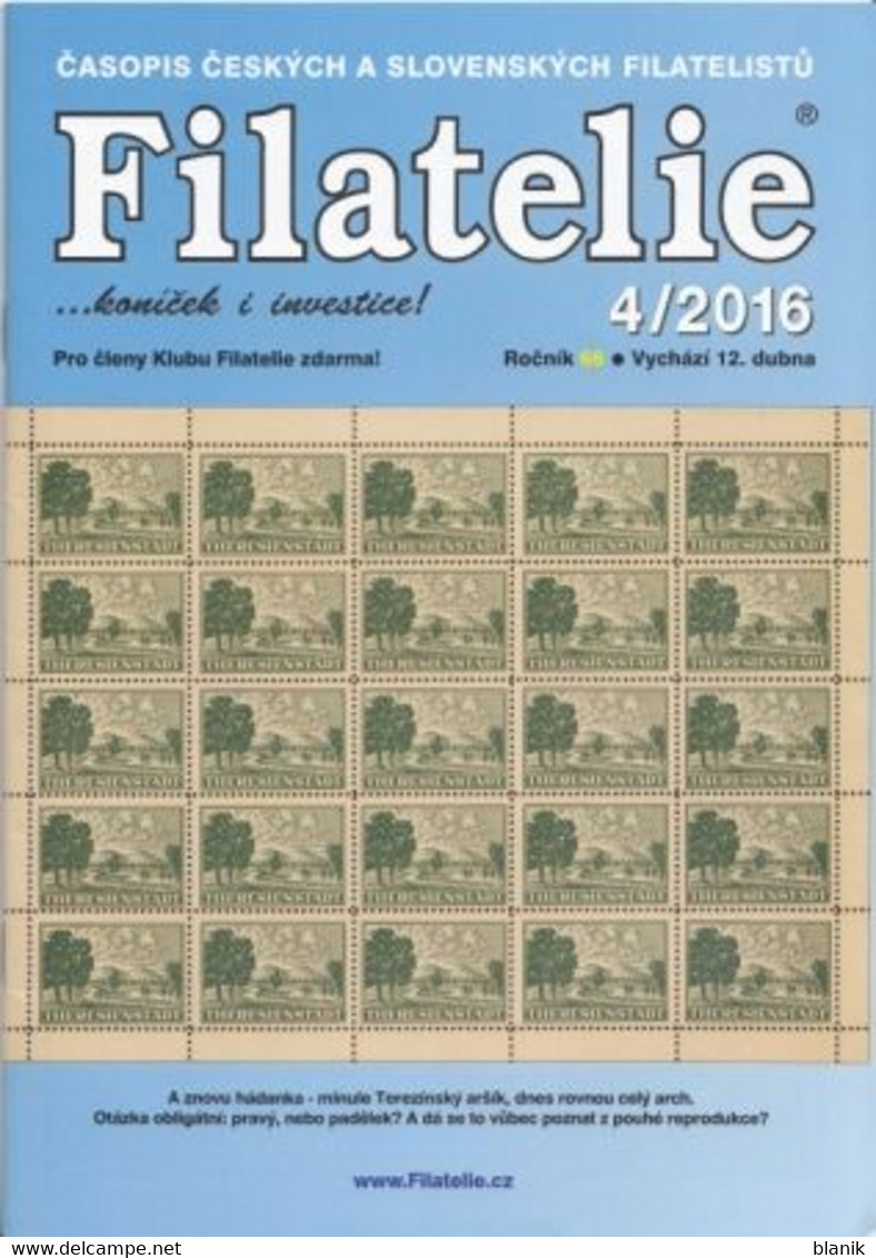 CZ - Zeitschrift - časoppis / FILATELIE 2016 - Komplette Jahrgang - FILATELIE 2016 / 01 - 12 - Kompletní Ročník - Autres & Non Classés