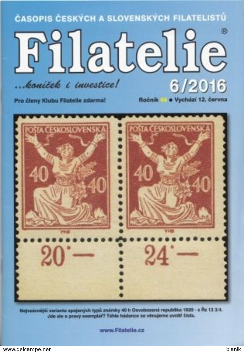 CZ - Zeitschrift - časoppis / FILATELIE 2016 - komplette Jahrgang - FILATELIE 2016 / 01 - 12 - kompletní ročník