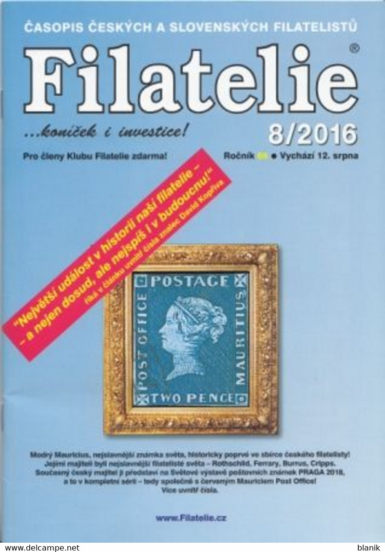 CZ - Zeitschrift - časoppis / FILATELIE 2016 - komplette Jahrgang - FILATELIE 2016 / 01 - 12 - kompletní ročník