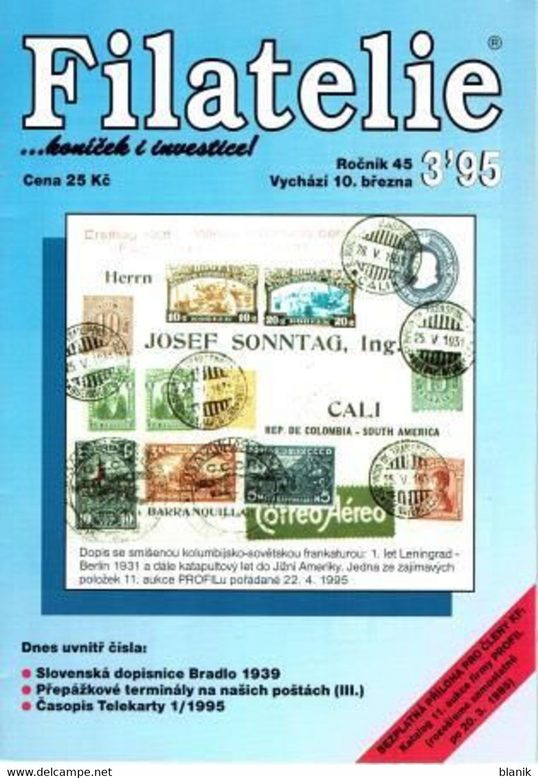 CZ - Zeitschrift - časoppis / FILATELIE 1995 - Komplette Jahrgang - FILATELIE 1995 / 01 - 12 - Kompletní Ročník - Autres & Non Classés