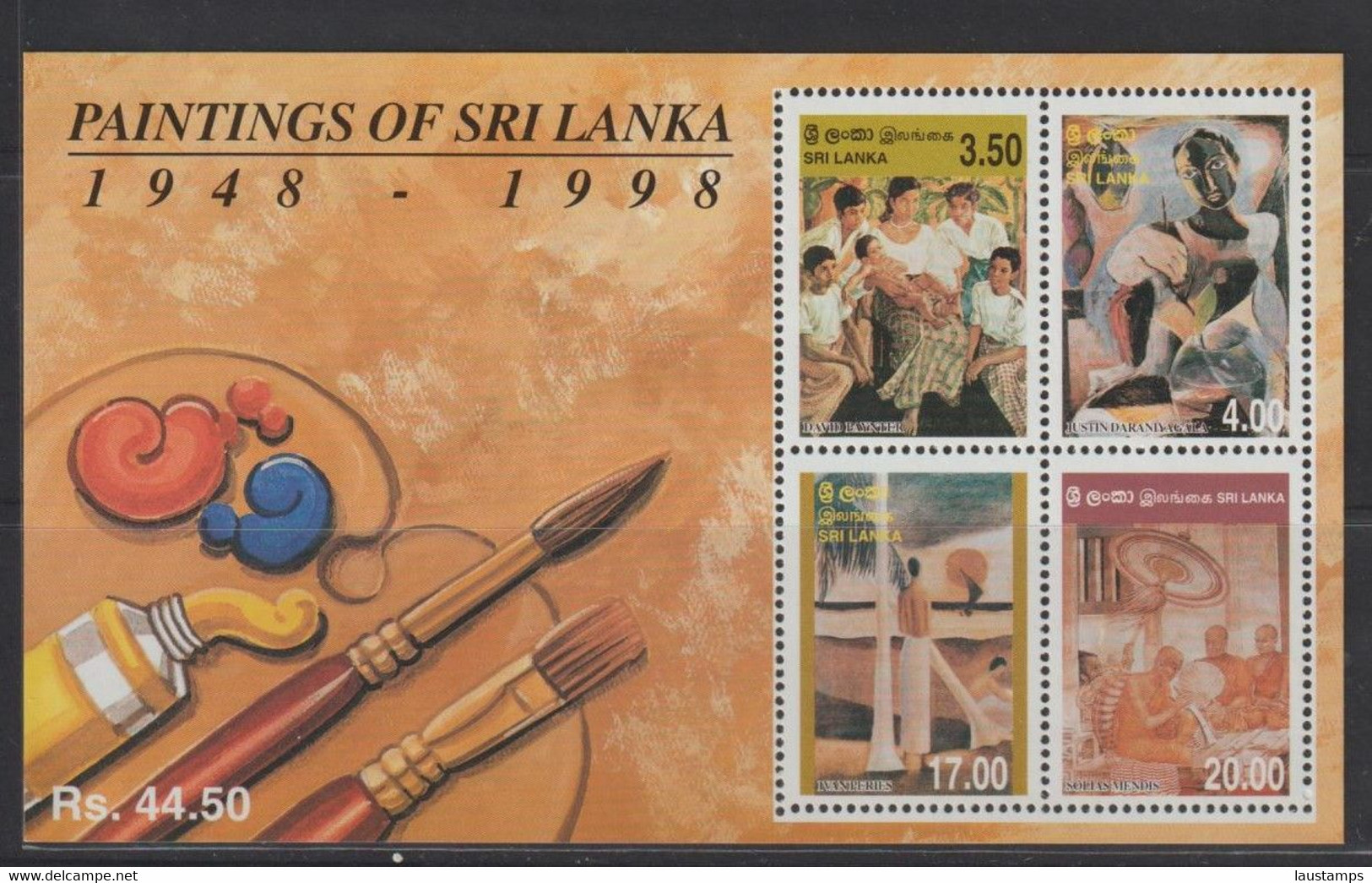 Sri Lanka 1998 Paintings Of Sri Lanka S/S MNH - Sri Lanka (Ceylon) (1948-...)