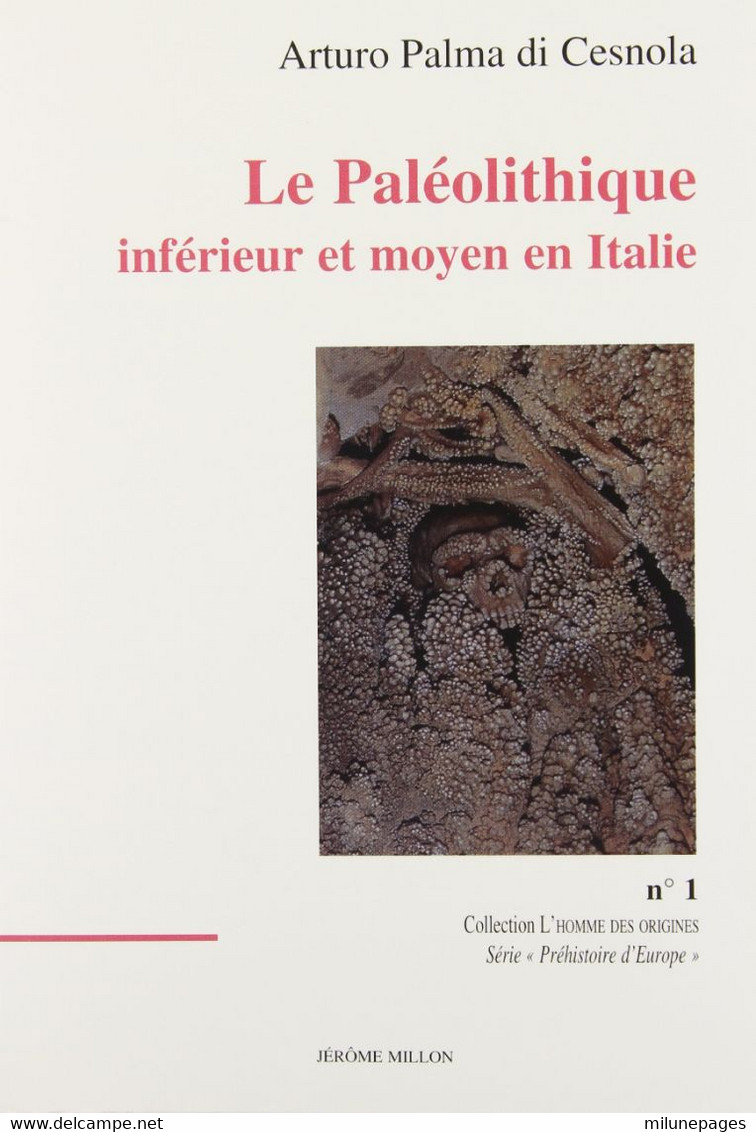 Le Paléolithique Inférieur Et Moyen En Italie De Arturo Palma Di Cesnola Série Préhistoire D'Europe N°1 - Archeology