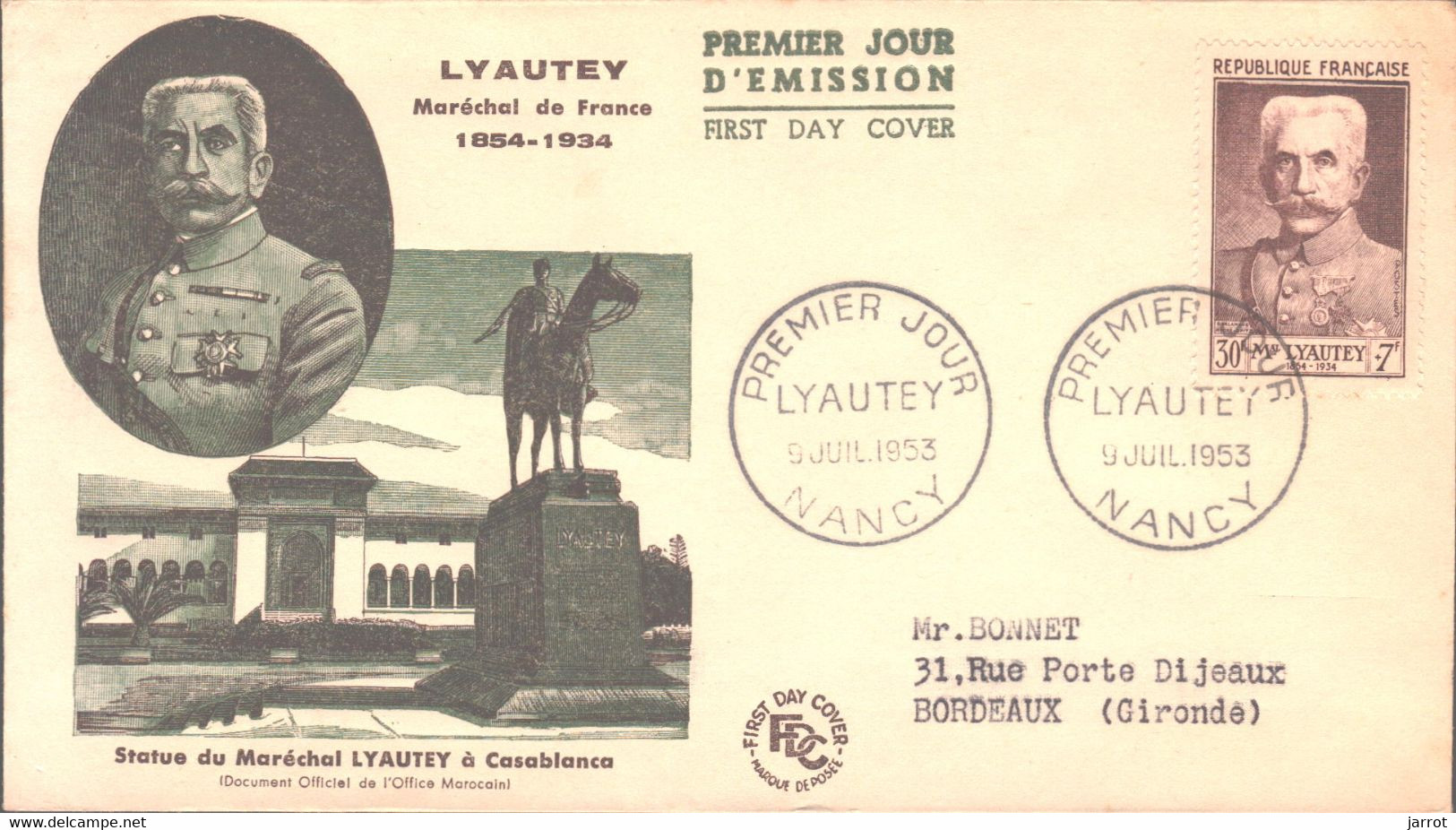 FDC N° 946 à 950 Série Grands Hommes - 1950-1959