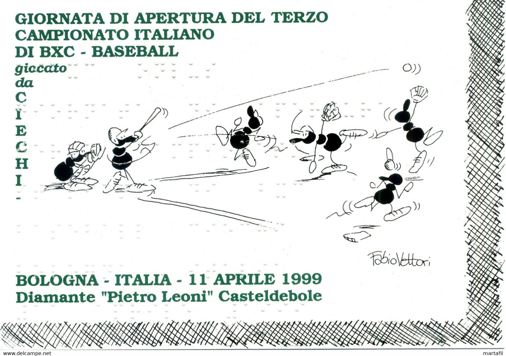 BASEBALL Cartolina - 3° Campionato Italiano Di Baseball Giocato Da Ciechi - Béisbol