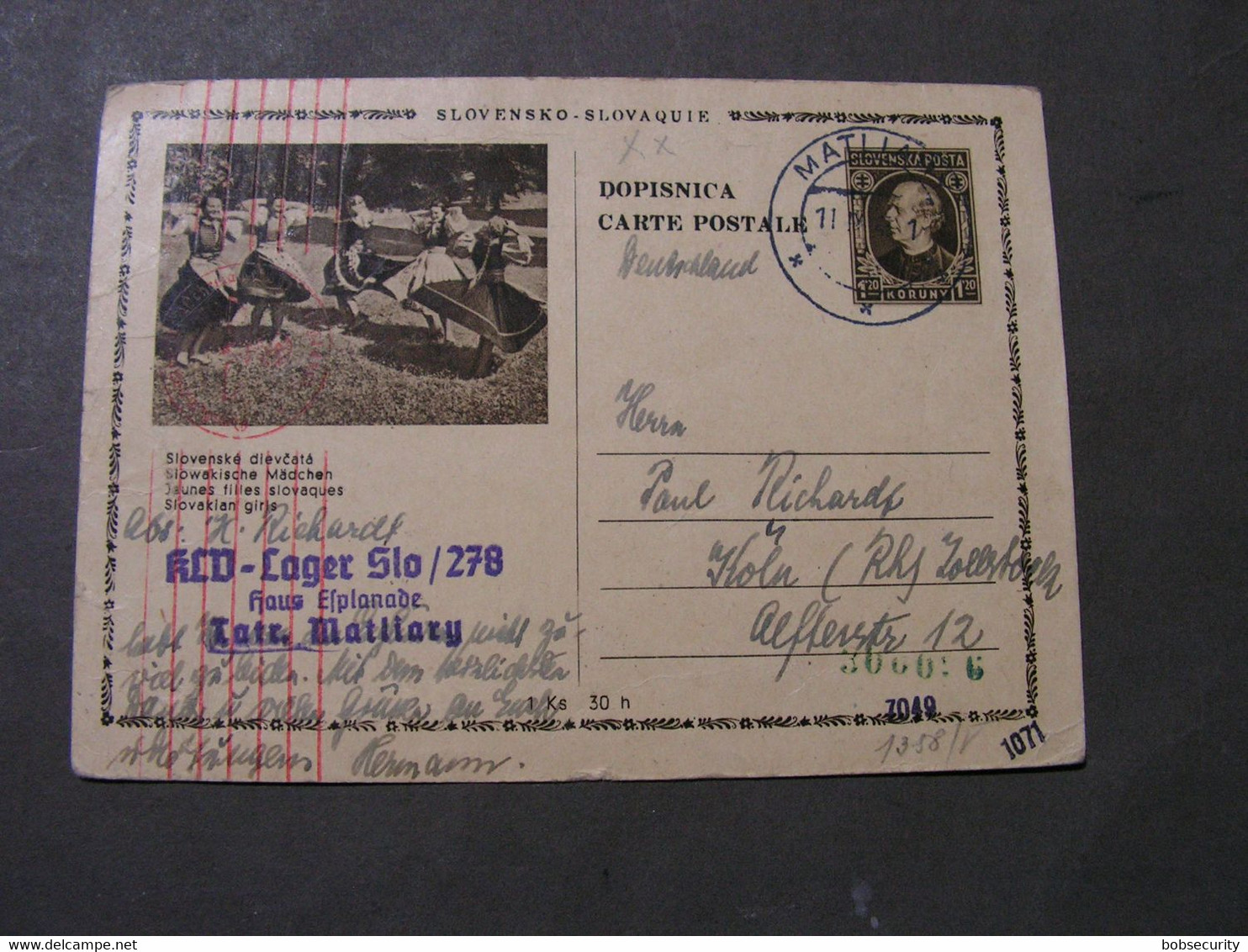 Bildkarte Aus Tatranske Maltiary Zensur 1943 - Postkaarten