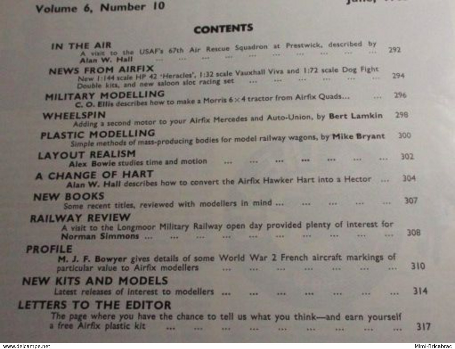 AIRFIXMAG2021 Revue Maquettisme En Anglais AIRFIX MAGAZINE De Juin 1965 , TBE , Sommaire En Photo 3 - Gran Bretaña