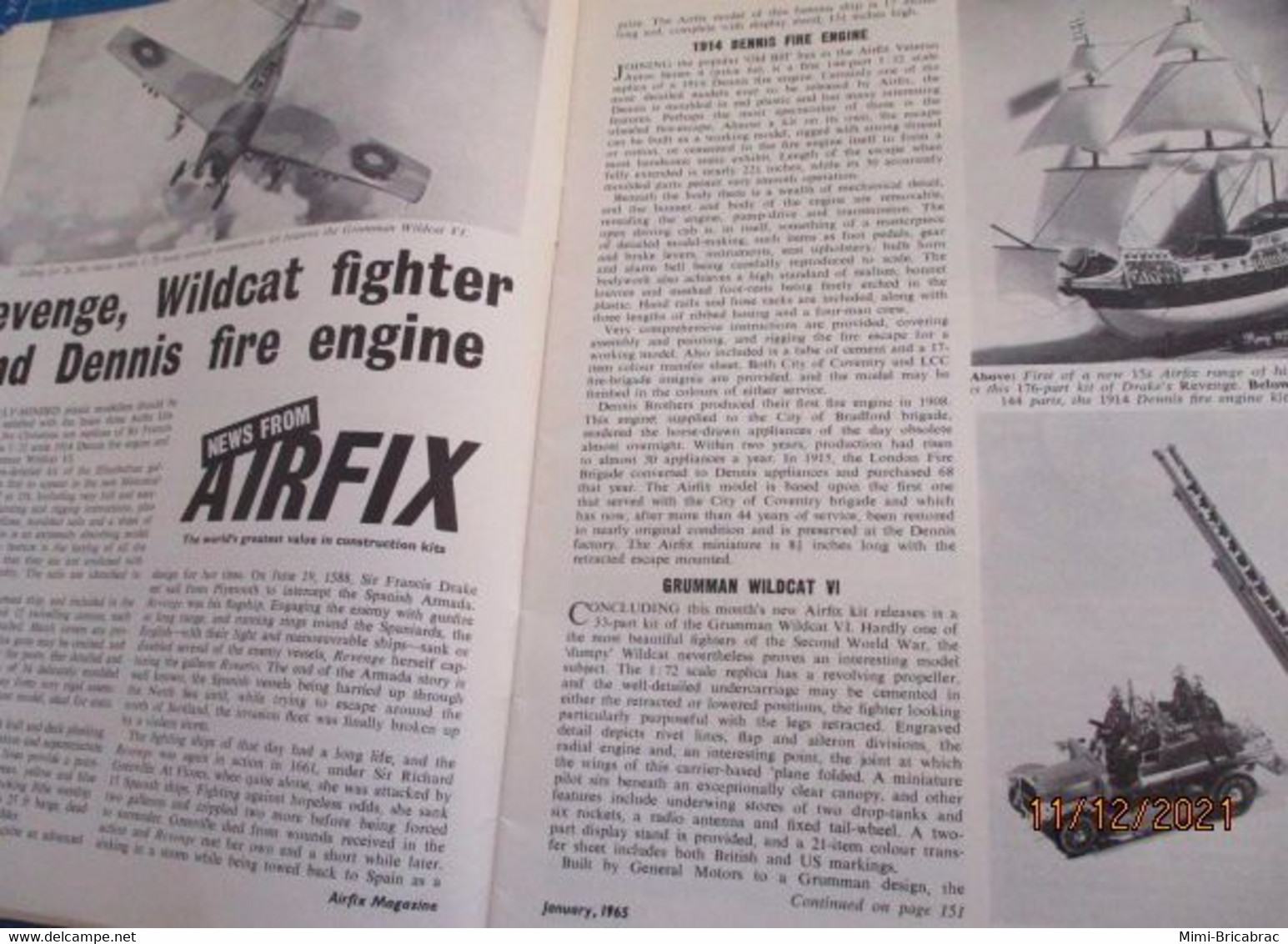 AIRFIXMAG2021 Revue Maquettisme En Anglais AIRFIX MAGAZINE De Janvier 1965 , TBE , Sommaire En Photo 3 - Groot-Britannië