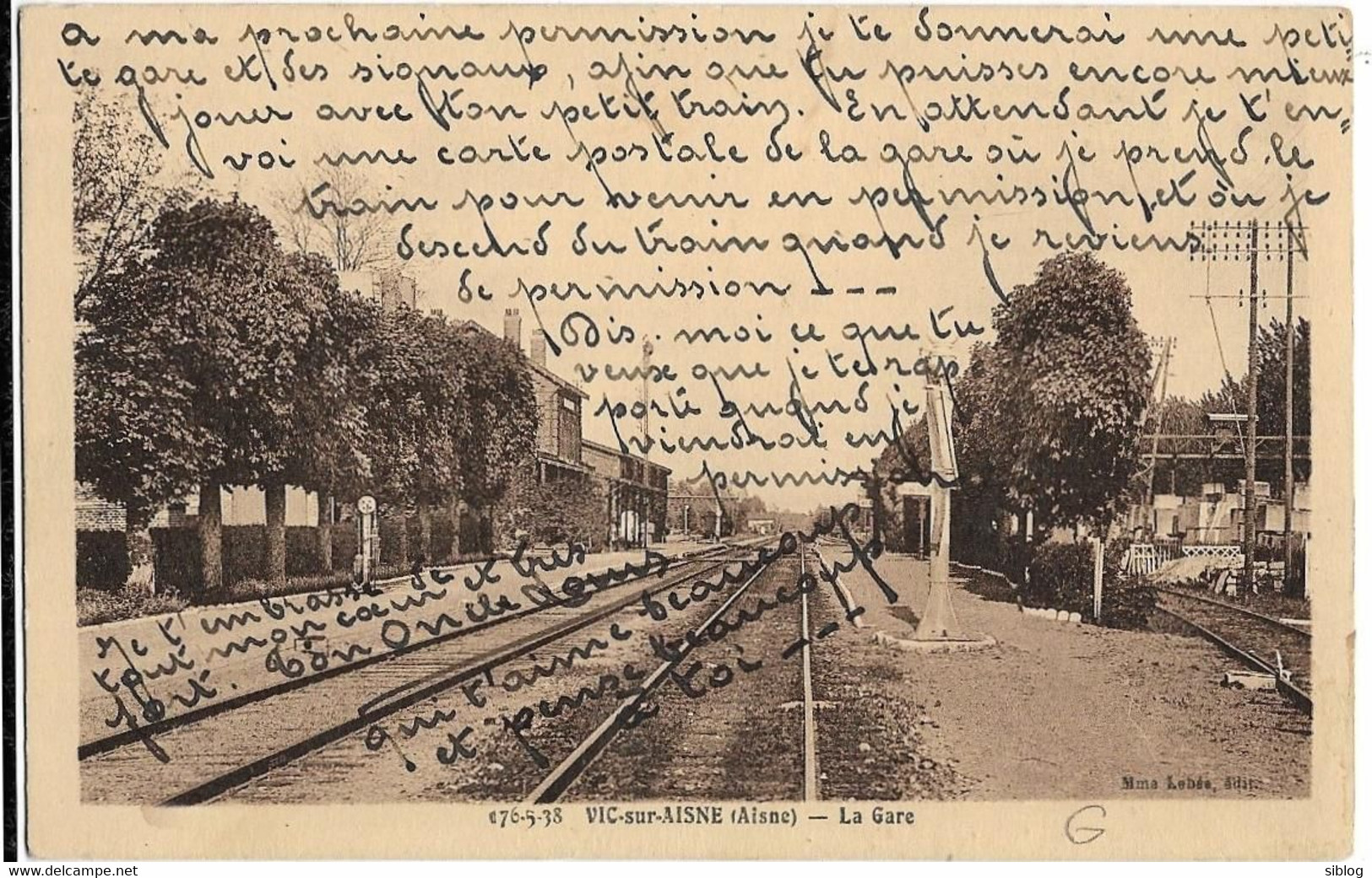 CPA - VIC SUR AISNE - La Gare - Vic Sur Aisne